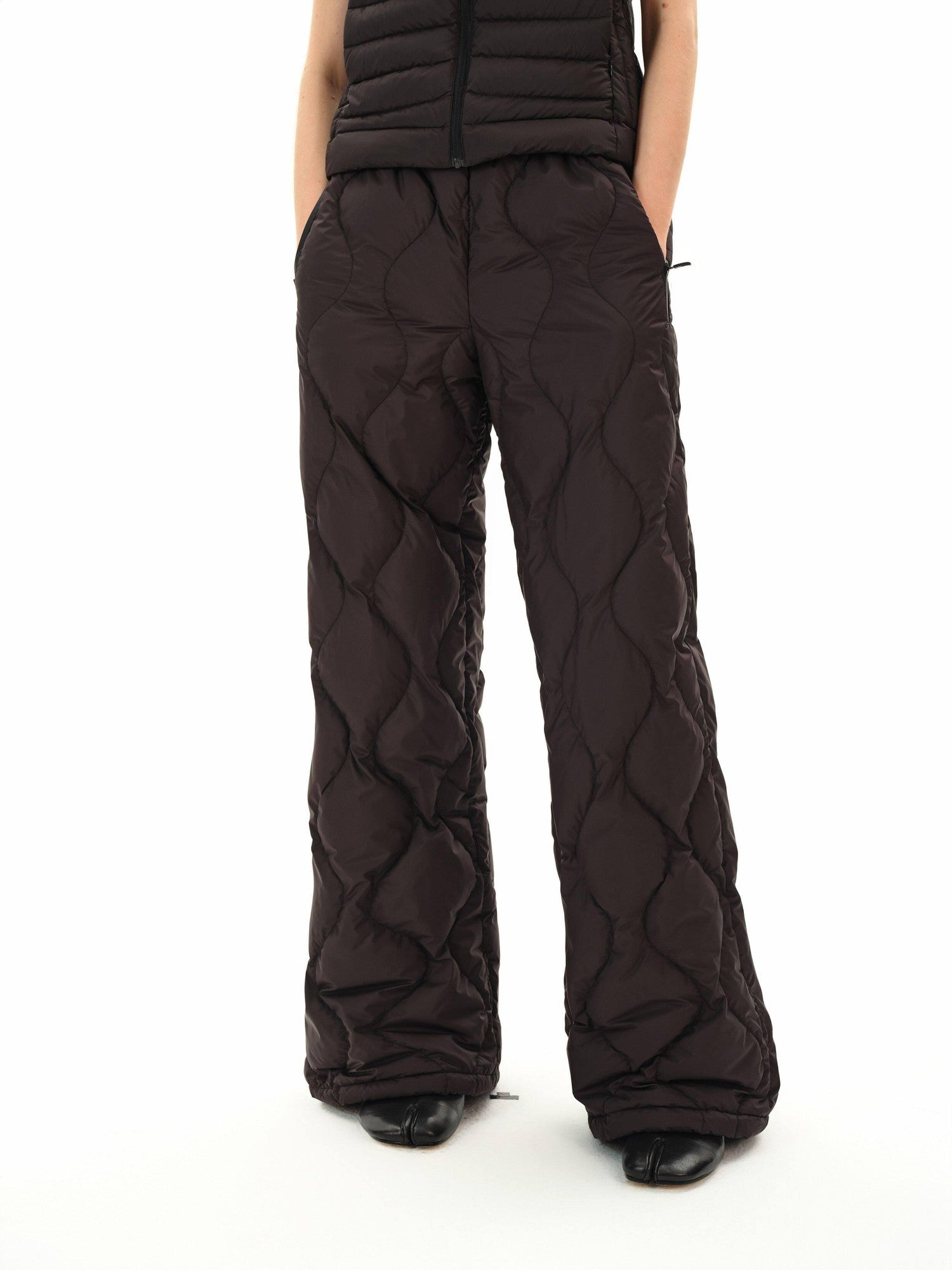 Northbutsouth Wave Quilted Elastic Waist Casual Women&