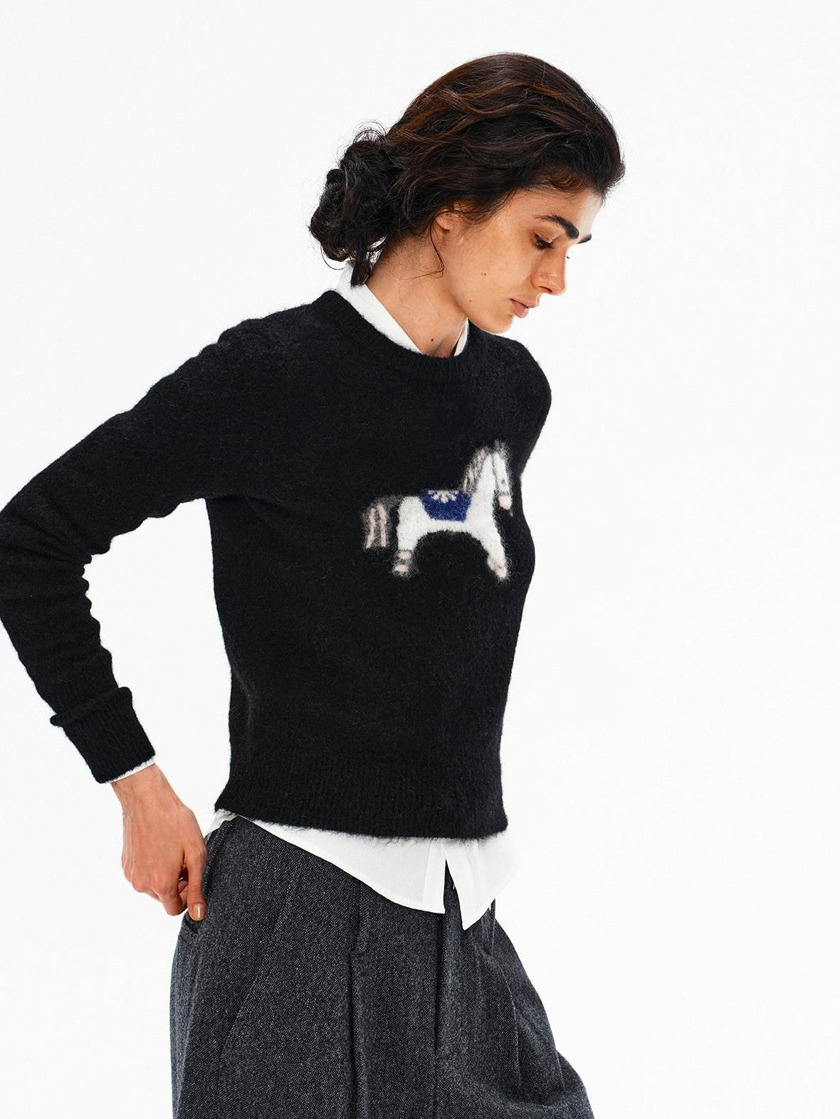 Northbutsouth Whimsical Jacquard Pony Relaxed Women&