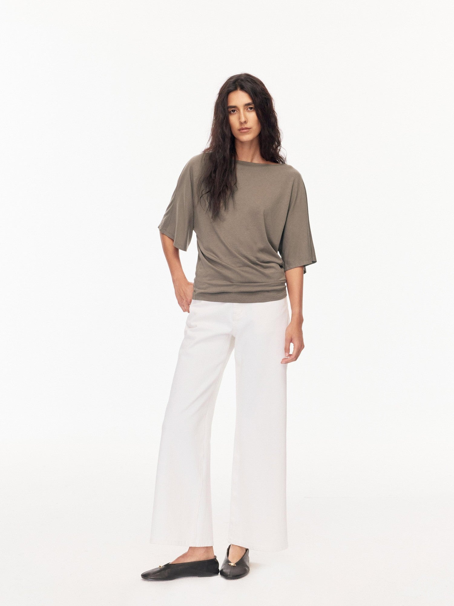 Northbutsouth White Straight High Stretch Mid Rise Women&