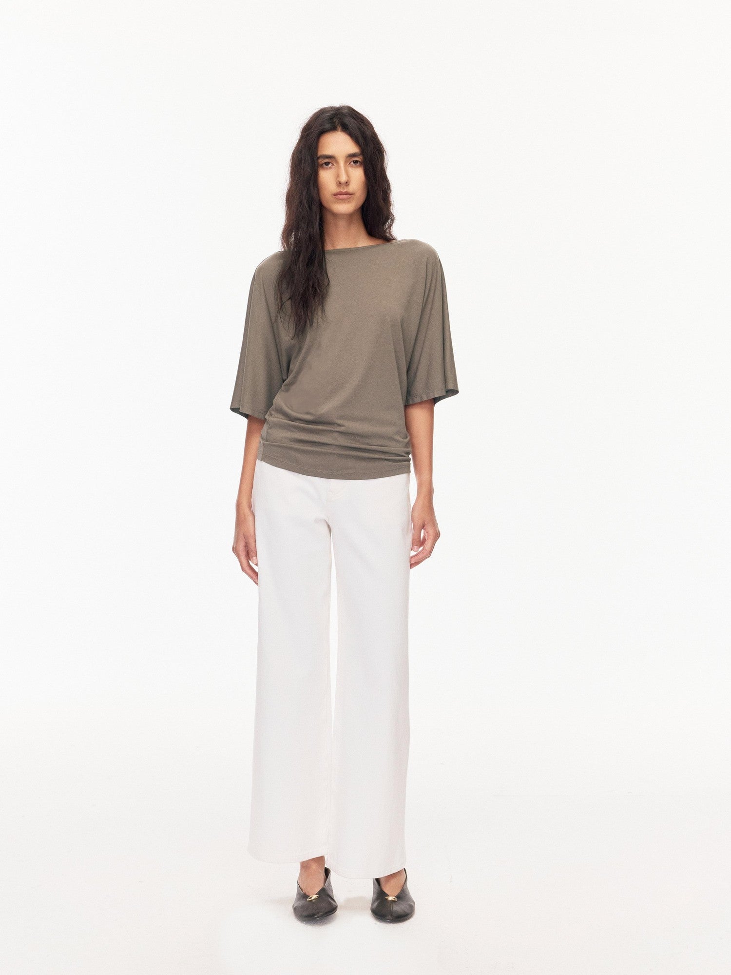Northbutsouth White Straight High Stretch Mid Rise Women&