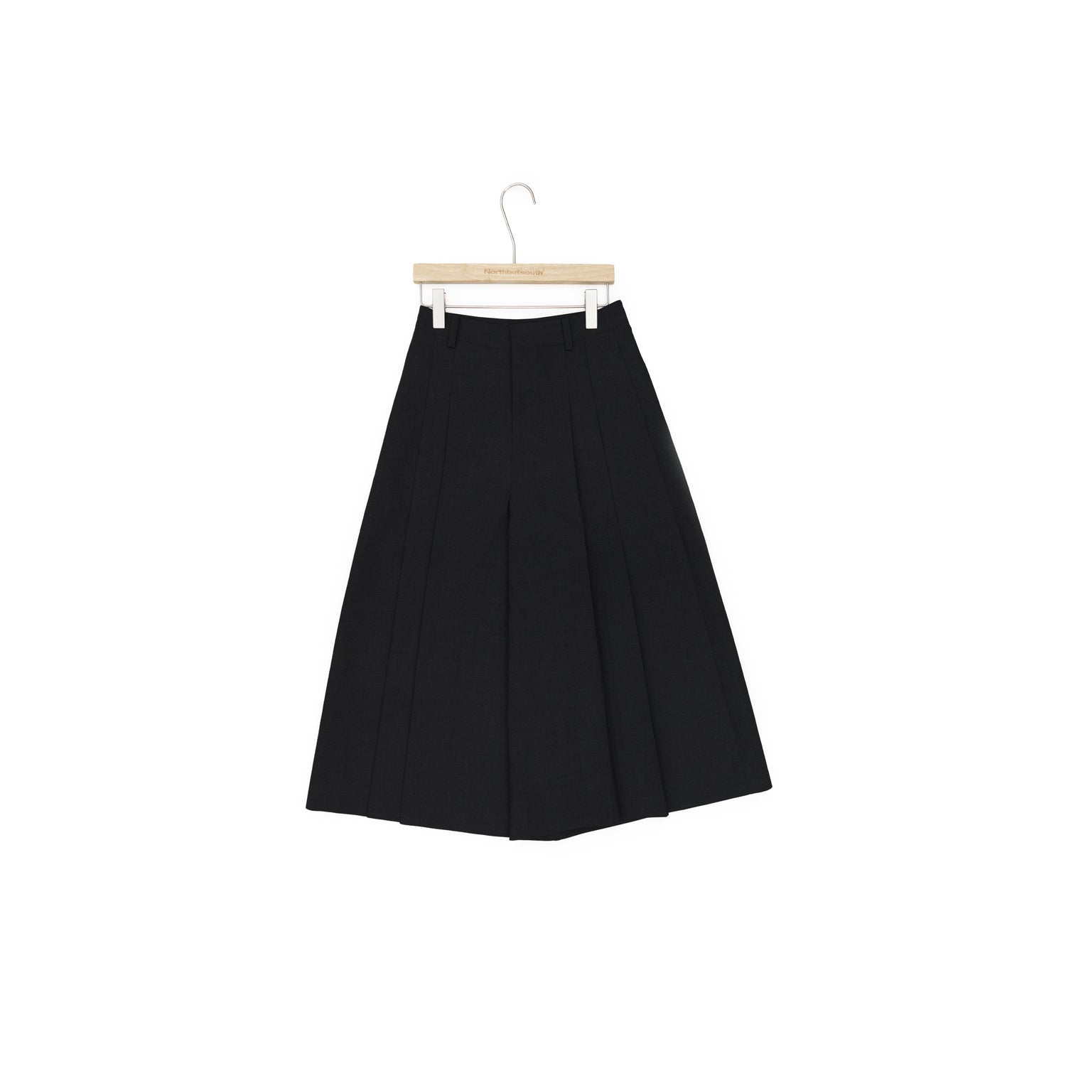 Northbutsouth Wool Blend Pleated Wide Leg Cropped Trouser Shorts MISSTT
