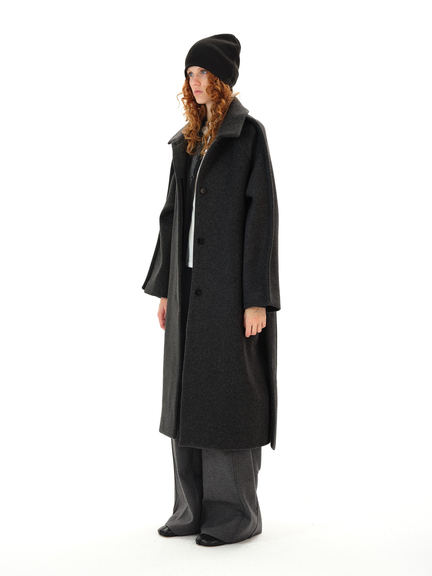 Northbutsouth Wool Shoulder Line Design Coat