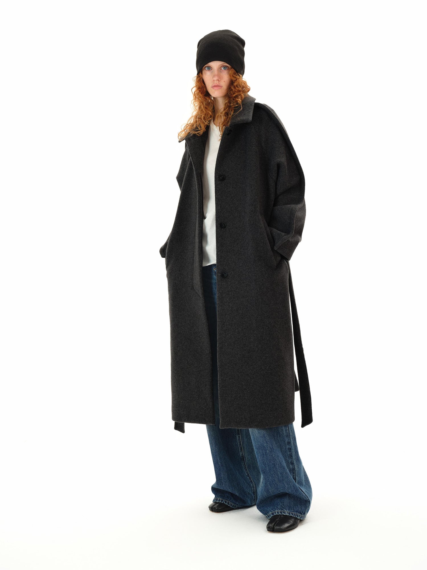 Northbutsouth Wool Shoulder Line Design Coat