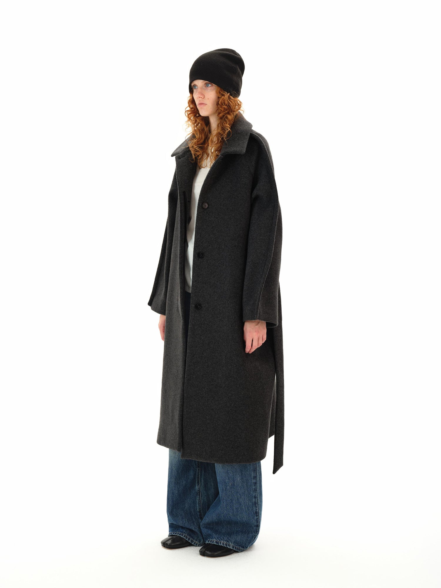Northbutsouth Wool Shoulder Line Design Coat