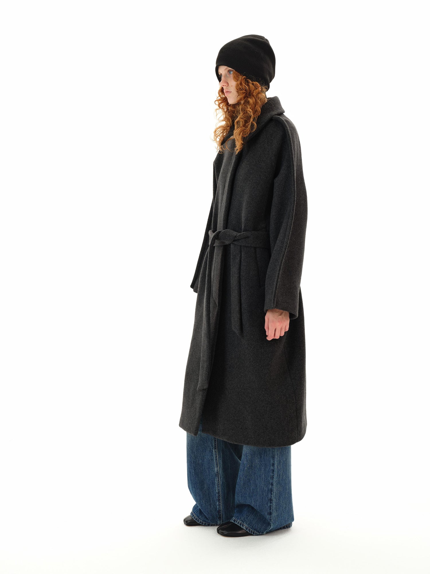 Northbutsouth Wool Shoulder Line Design Coat