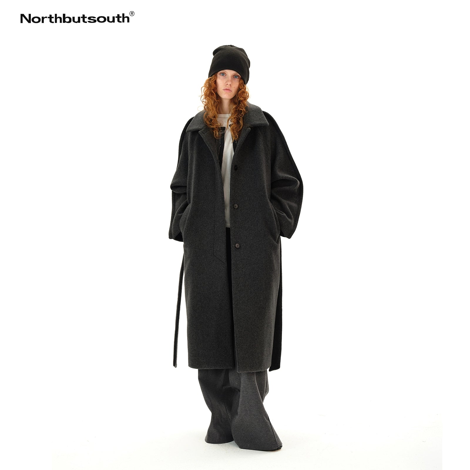 Northbutsouth Wool Shoulder Line Design Coat MISSTT