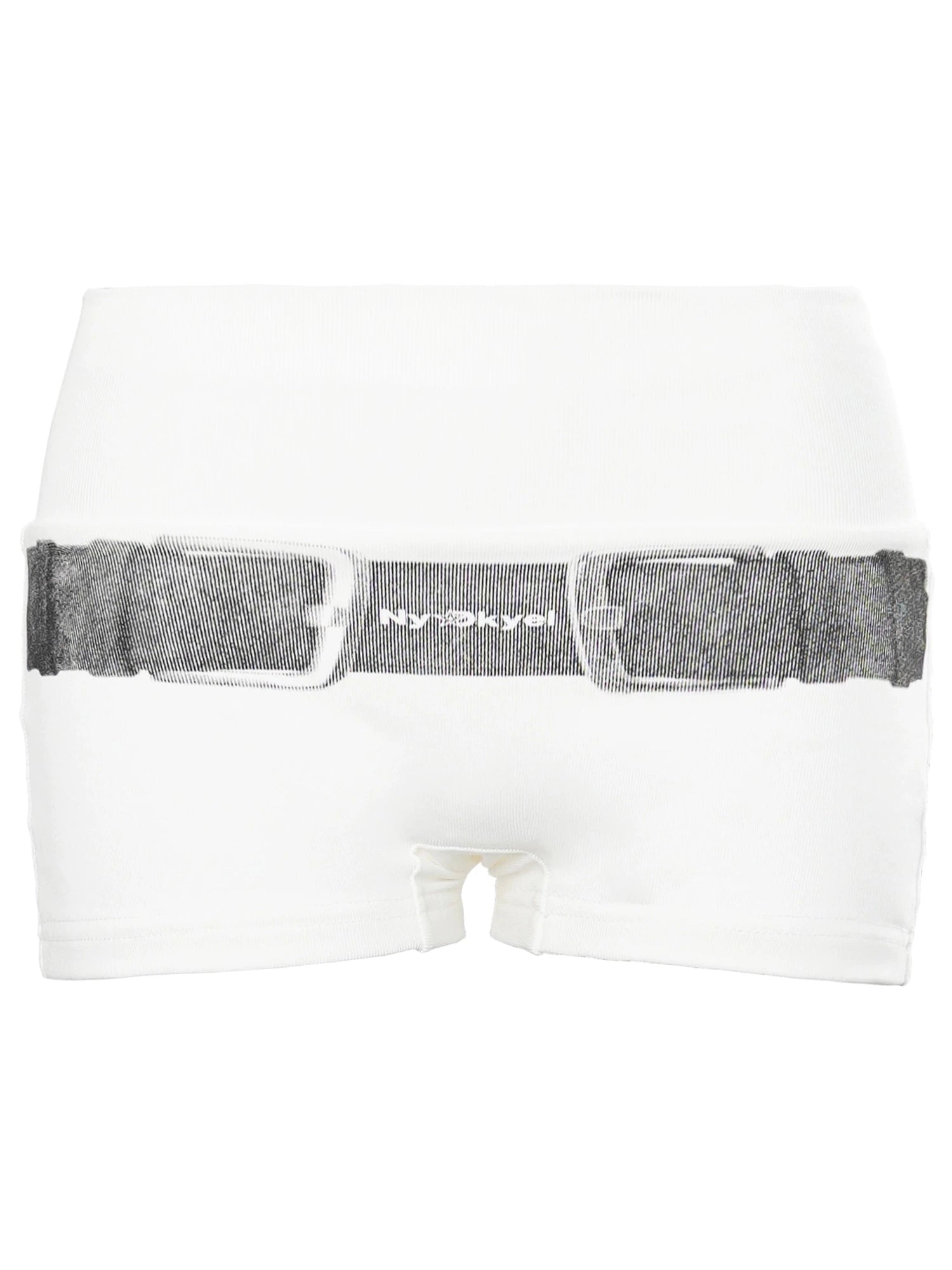 Belt Print Low Waist Shorts Set In Sorona Knit
