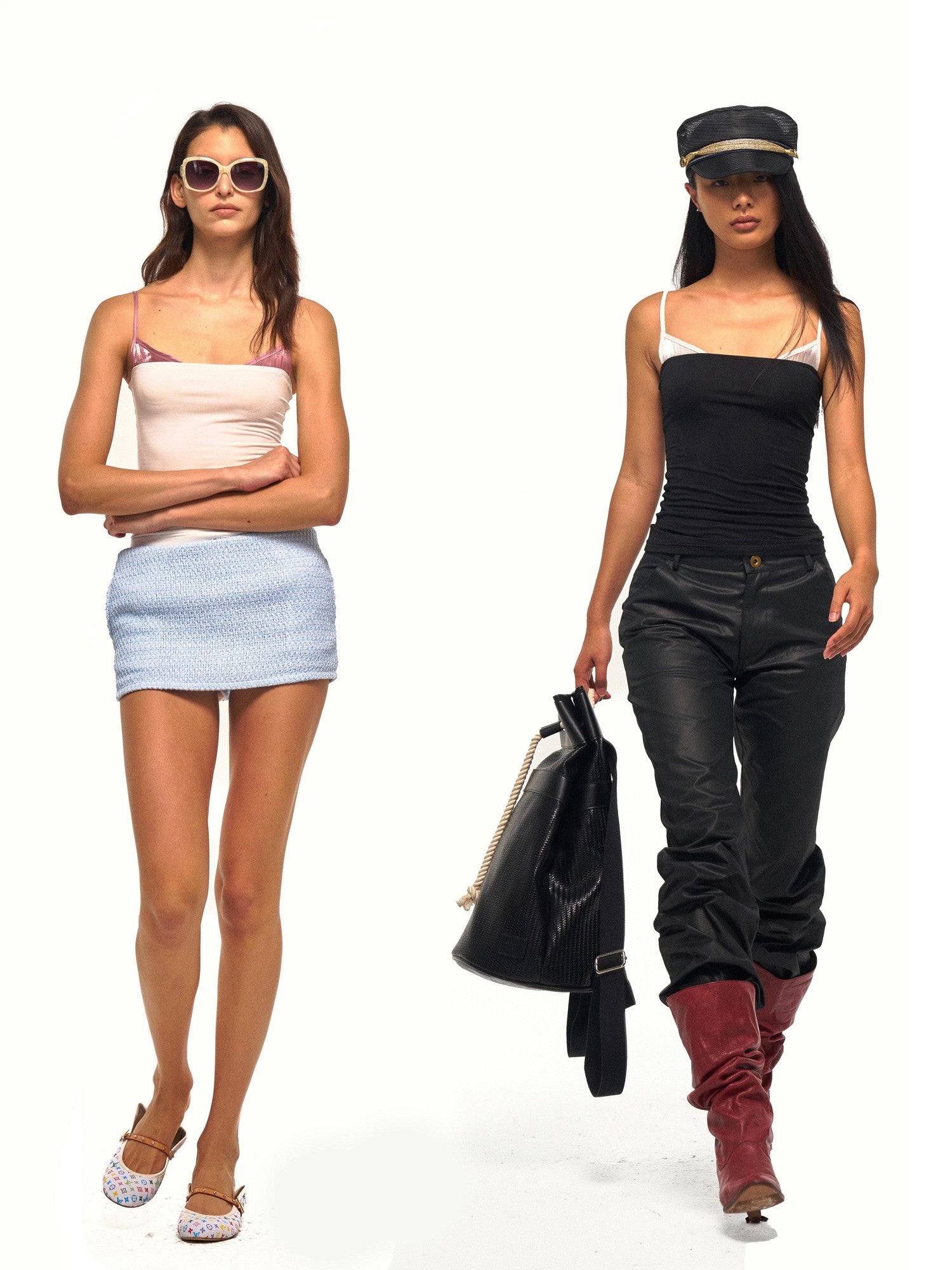 NyDkyel Colorblock Satin Splice Faux Layer Thin Strap Waist Cinch Women&