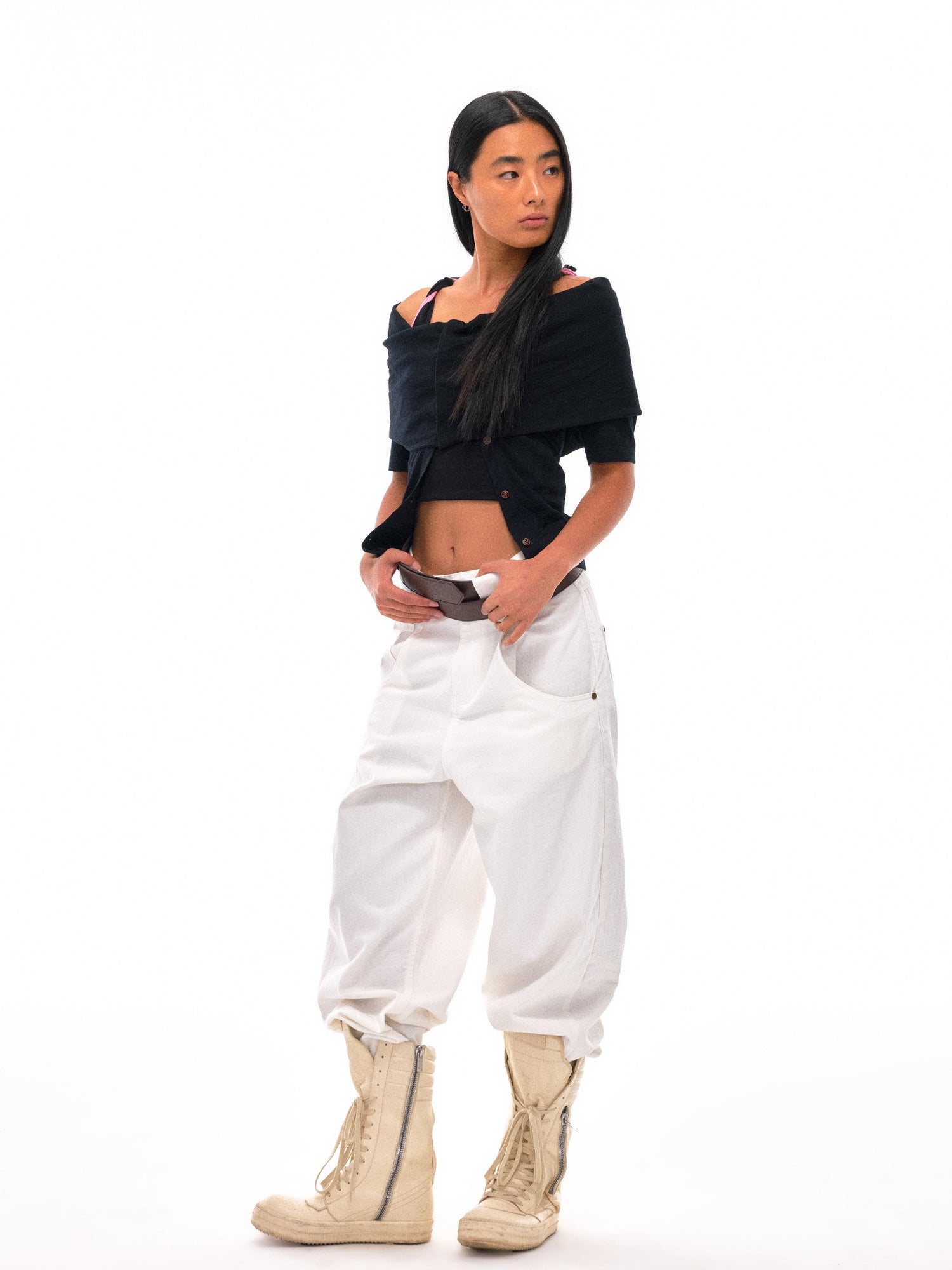 NyDkyel Contrast Strap Knotted Layered Vest Top