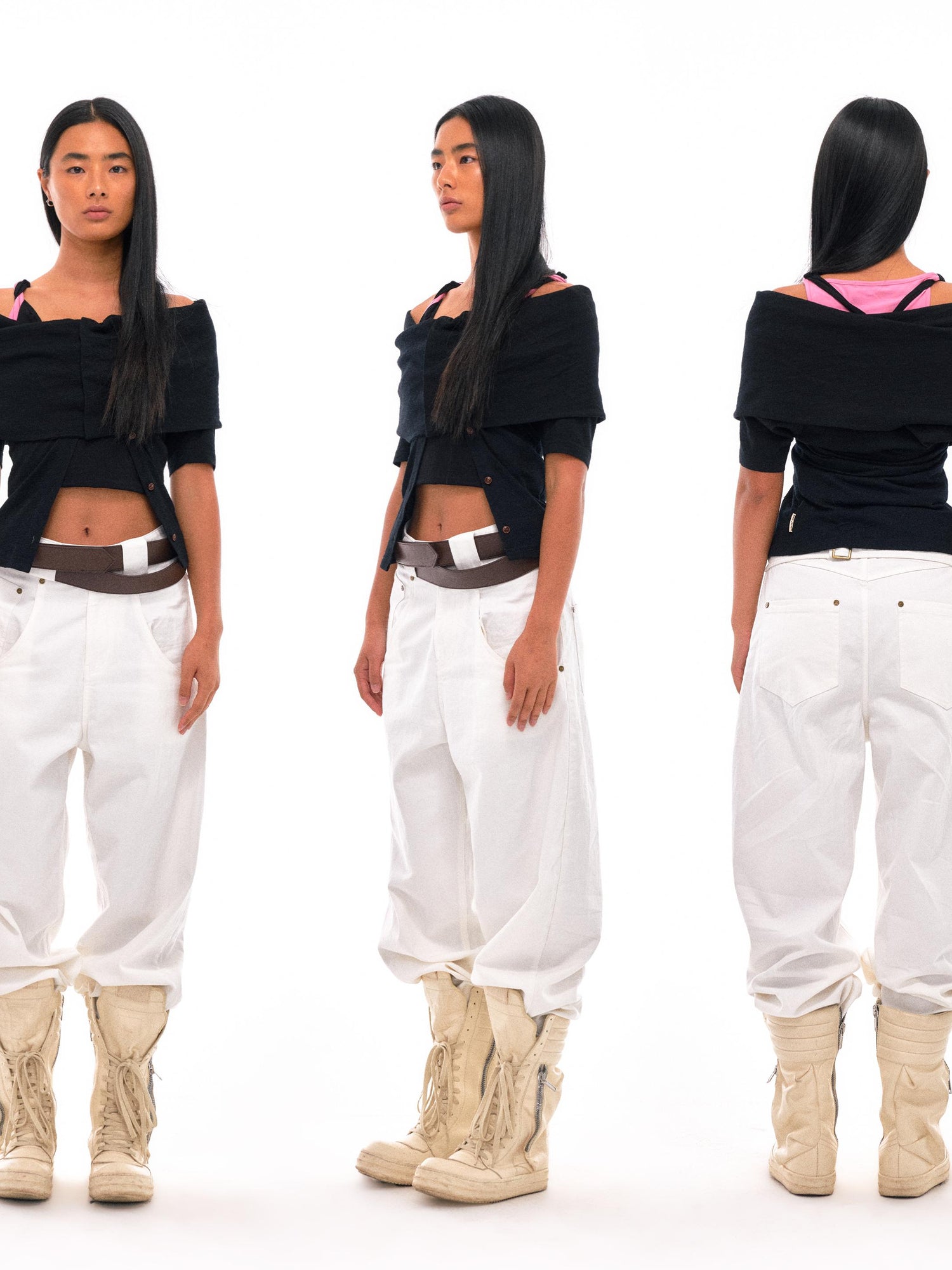 NyDkyel Contrast Strap Knotted Layered Vest Top