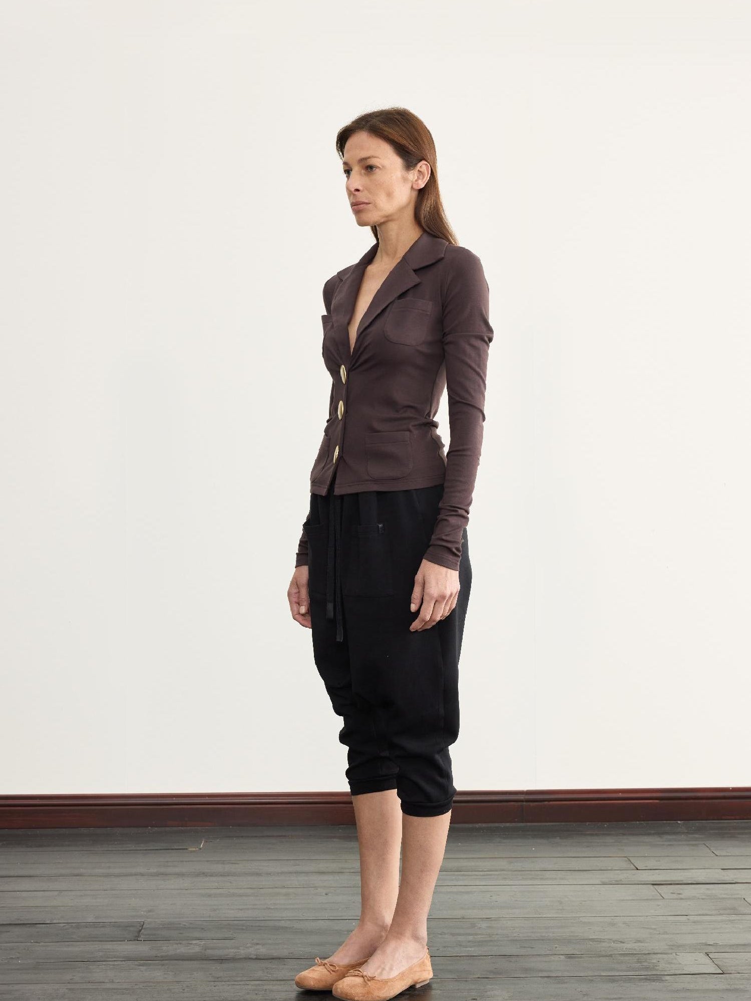 NyDkyel Drop Crotch Folded Yoga Pants In Nepali Style