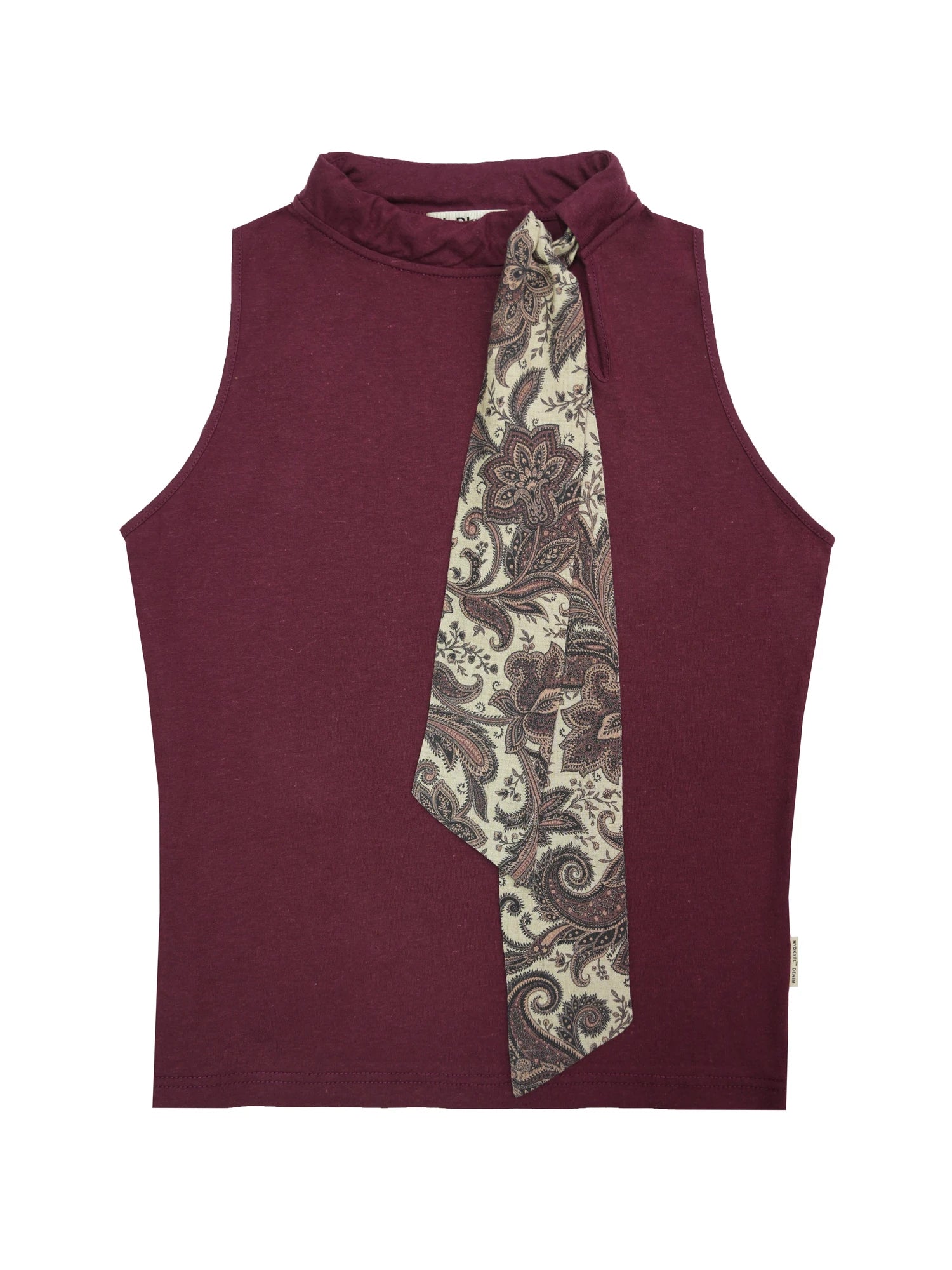 Gypsy Style Hemp Blend Linen Scarf Trim Vest Top