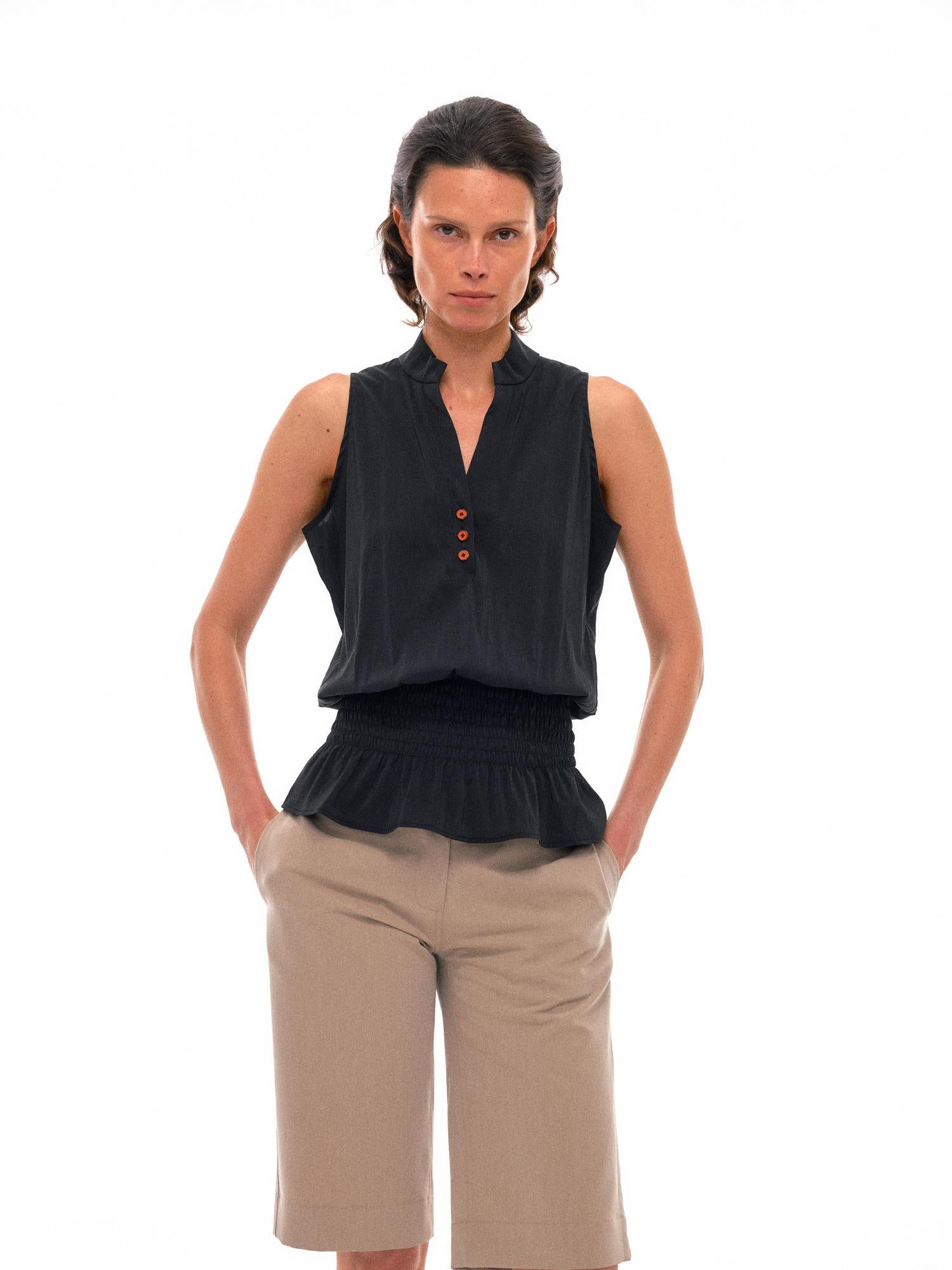 NyDkyel Lightweight Pleated Tapered Twill Shorts