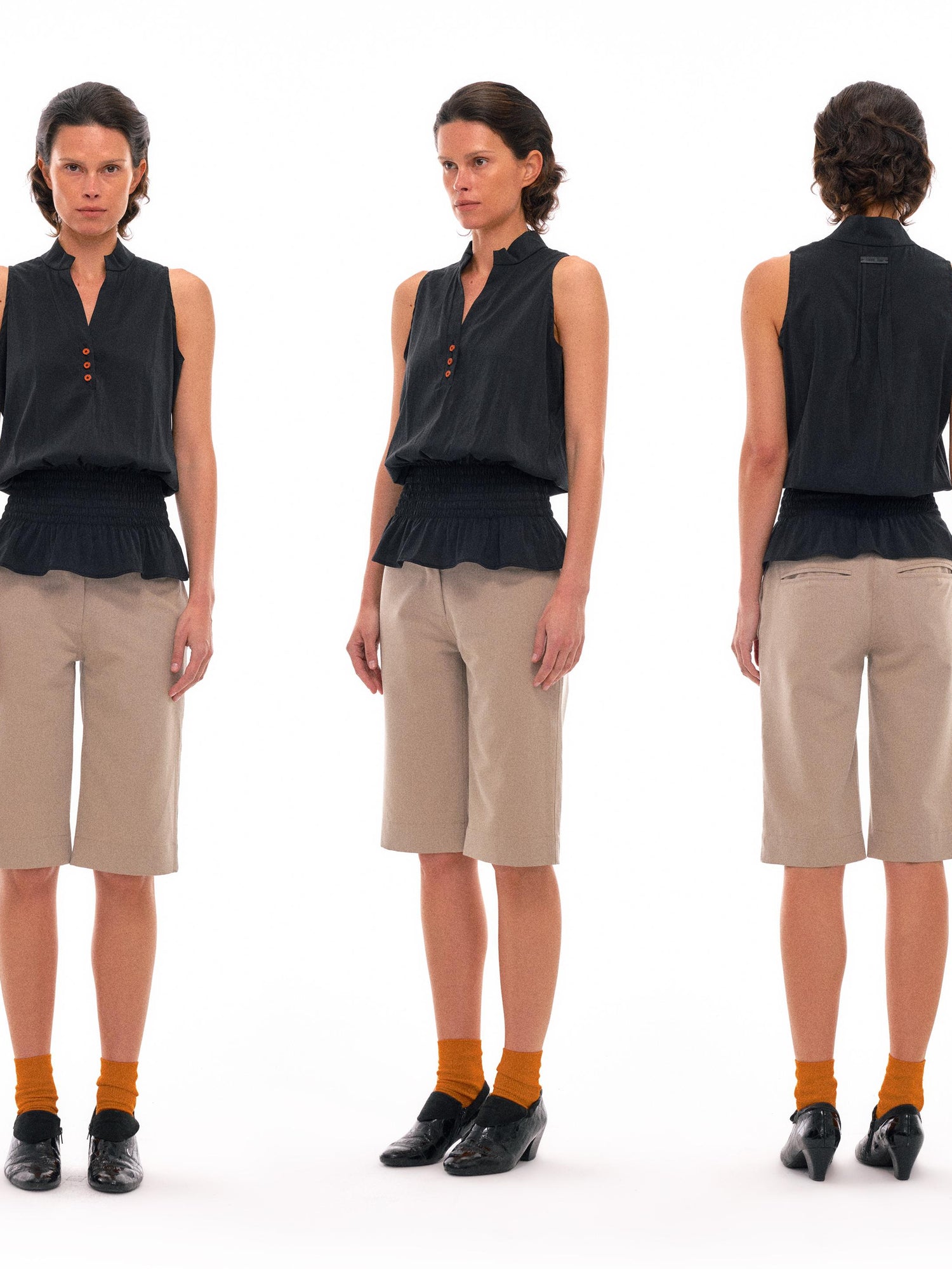 NyDkyel Lightweight Pleated Tapered Twill Shorts