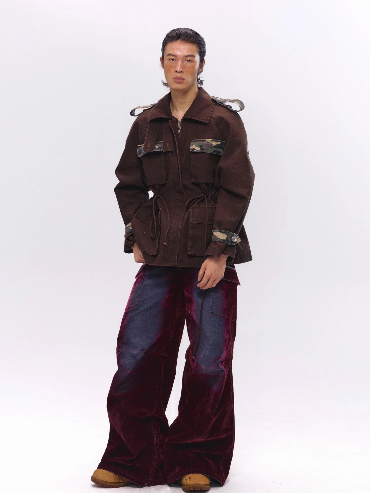 Military Washed Camo Utility Jacket