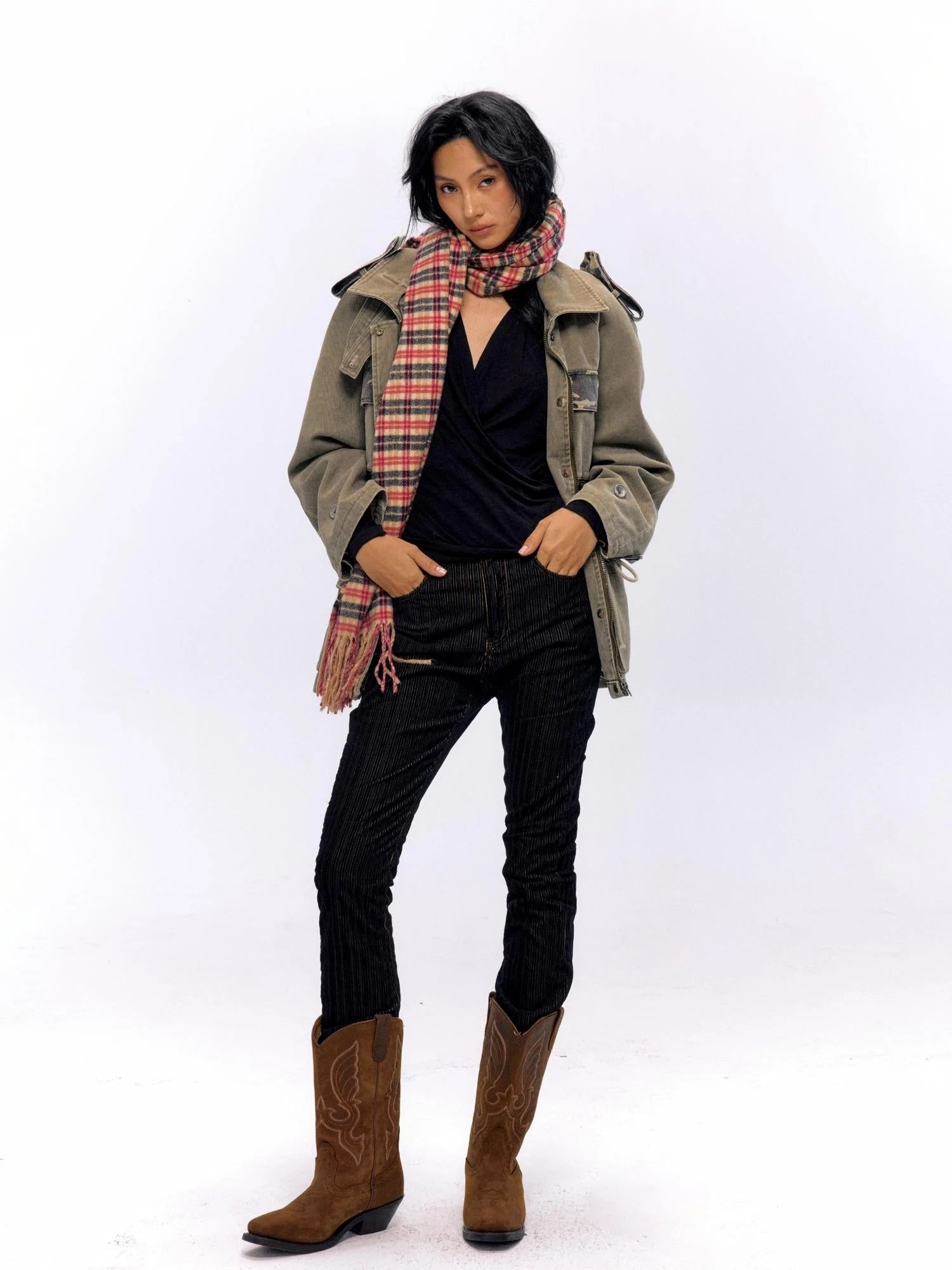 Military Washed Camo Utility Jacket