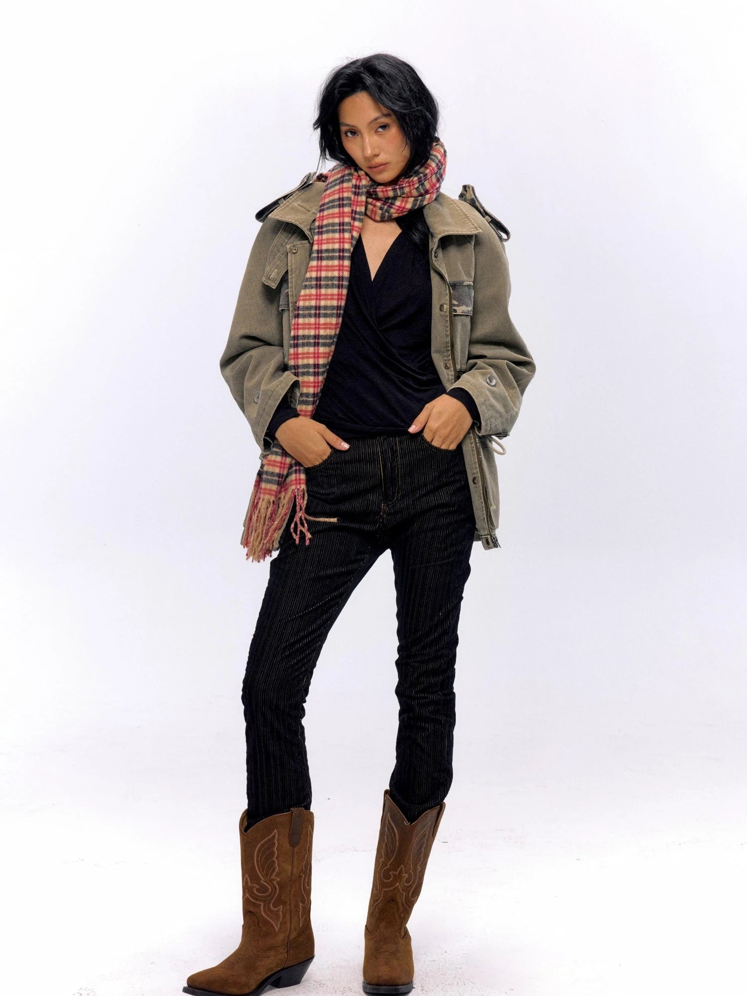 Military Washed Camo Utility Jacket