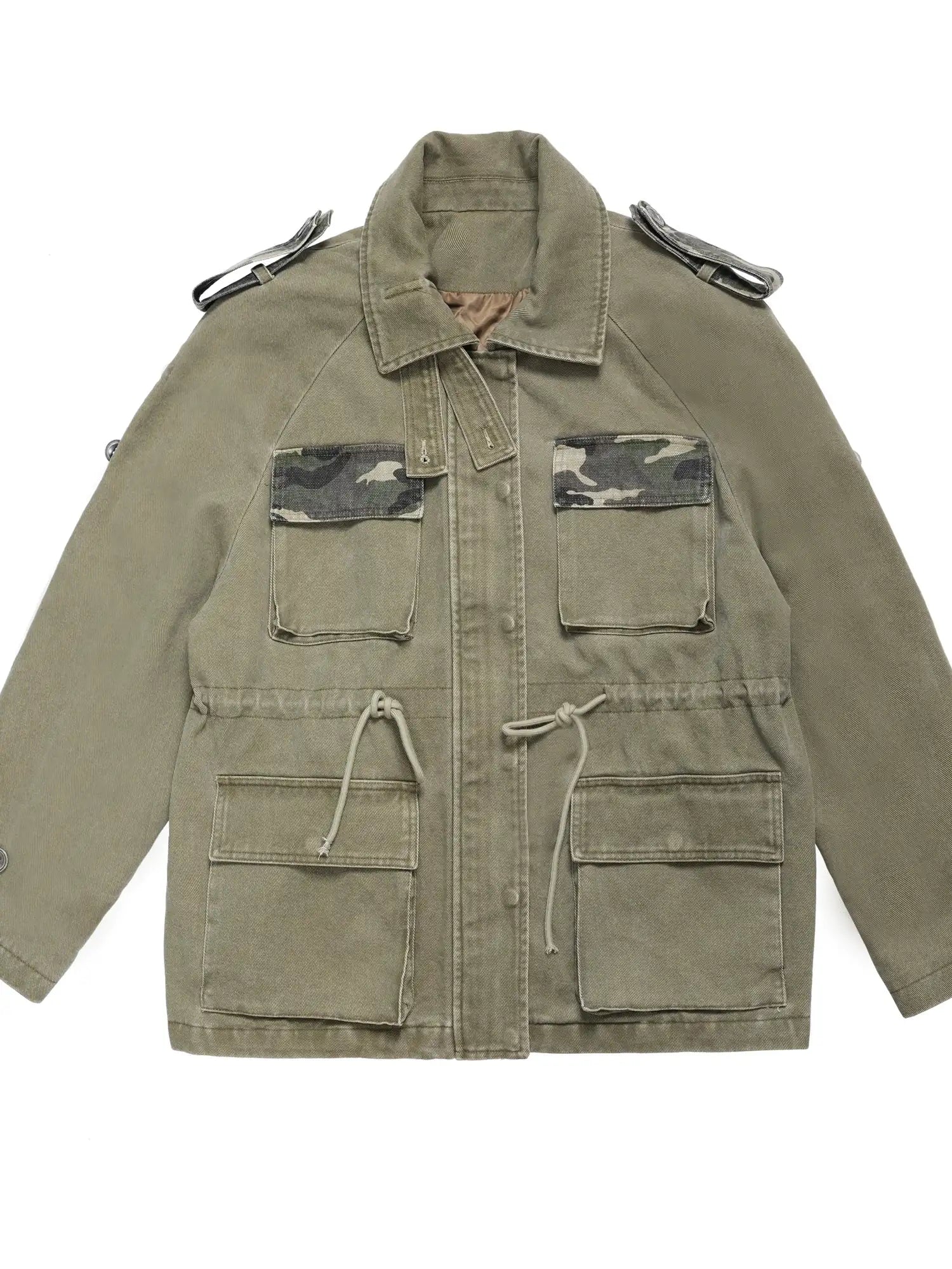 Military Washed Camo Utility Jacket