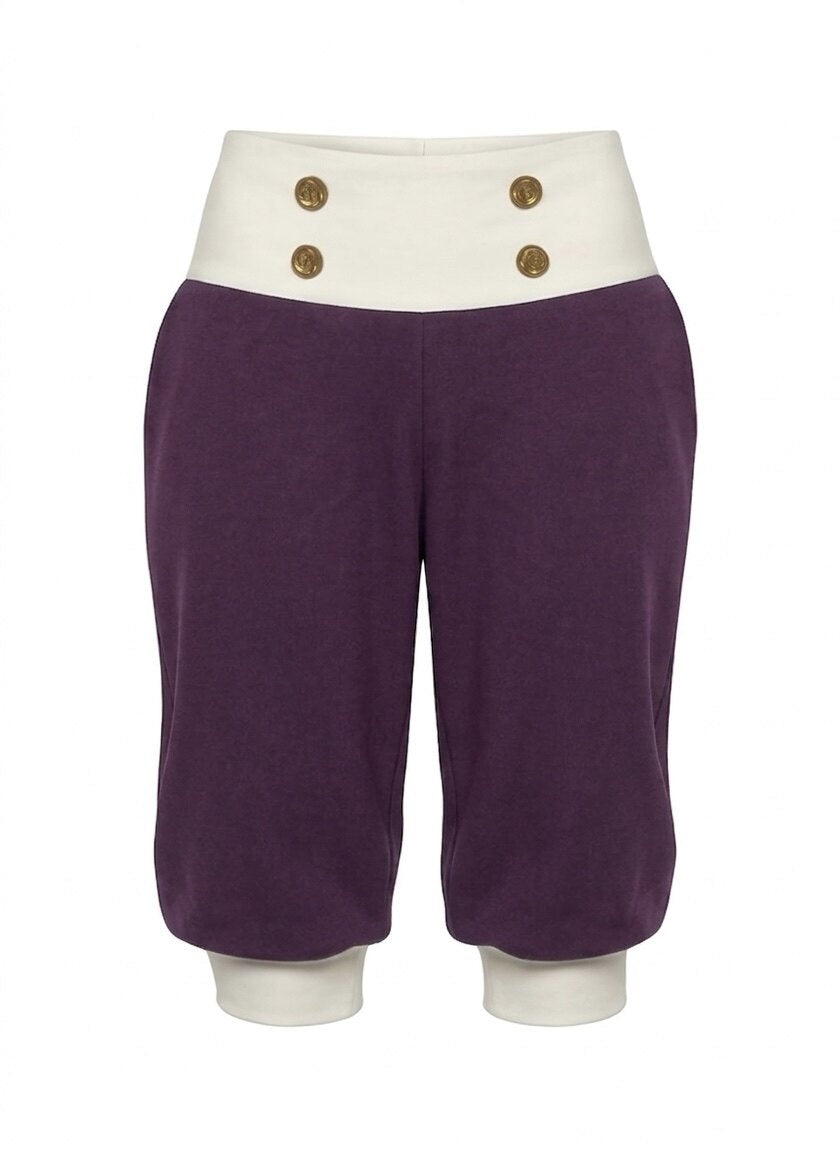 NyDkyel_Navy_Metal_Button_Ribbed_Wide_Waistband_Loose_Cuff_Women&
