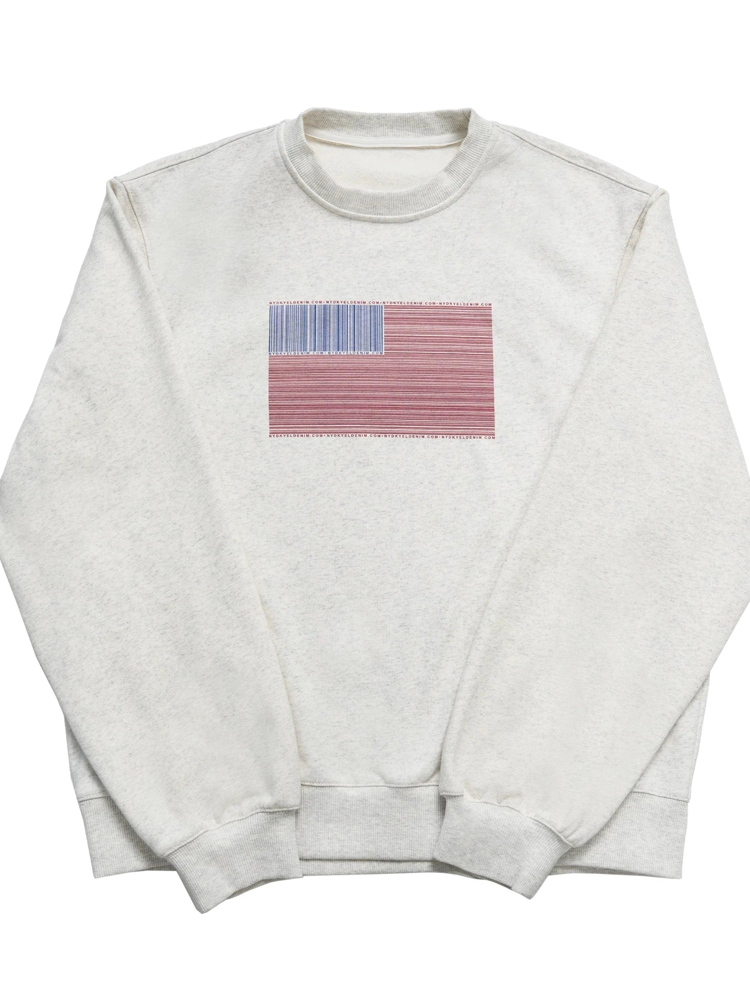 Retro Qr Code Print Crewneck Sweatshirt