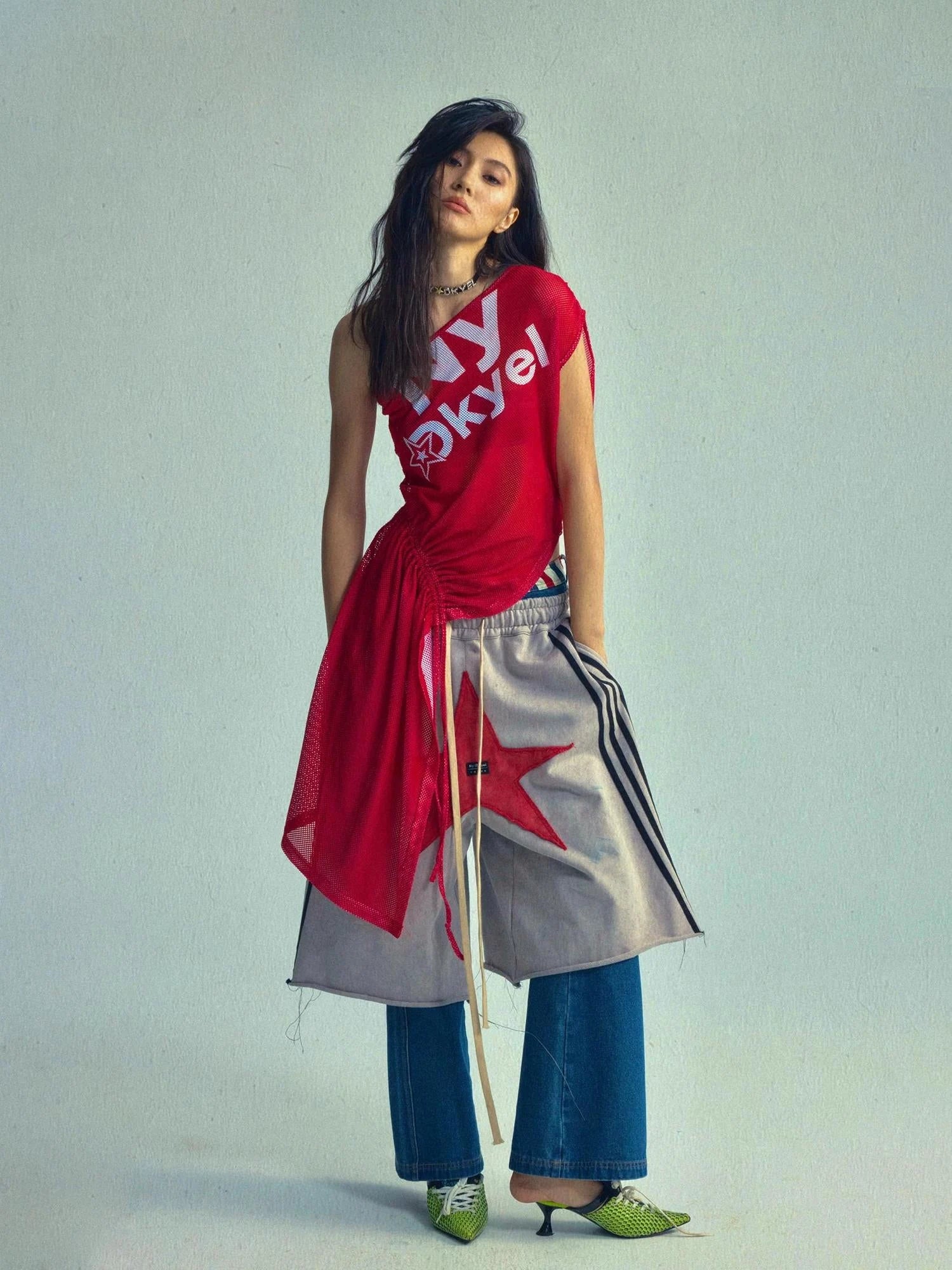 Retro Stripe Low Rise Vintage Jeans
