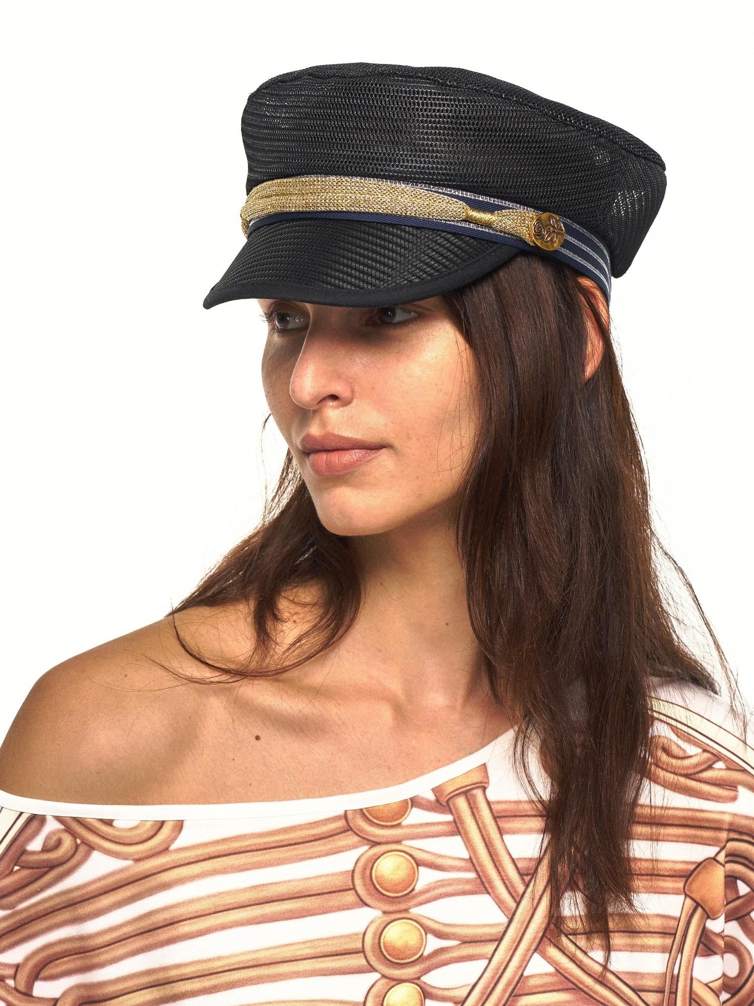 NyDkyel Striped Cutout Gold Decor Military Adjustable Women&