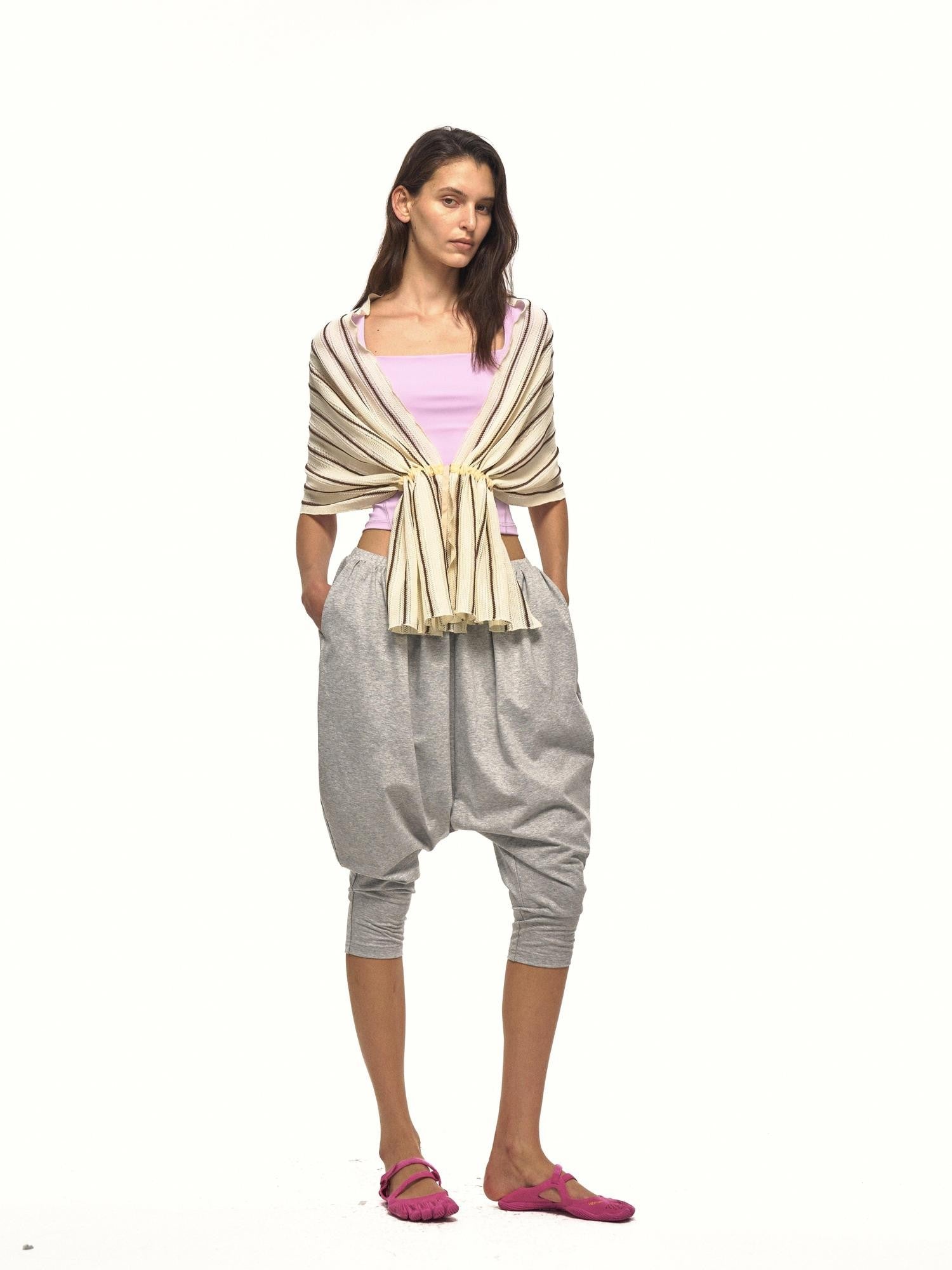 NyDkyel Striped Drawstring Gathered Draped Women&