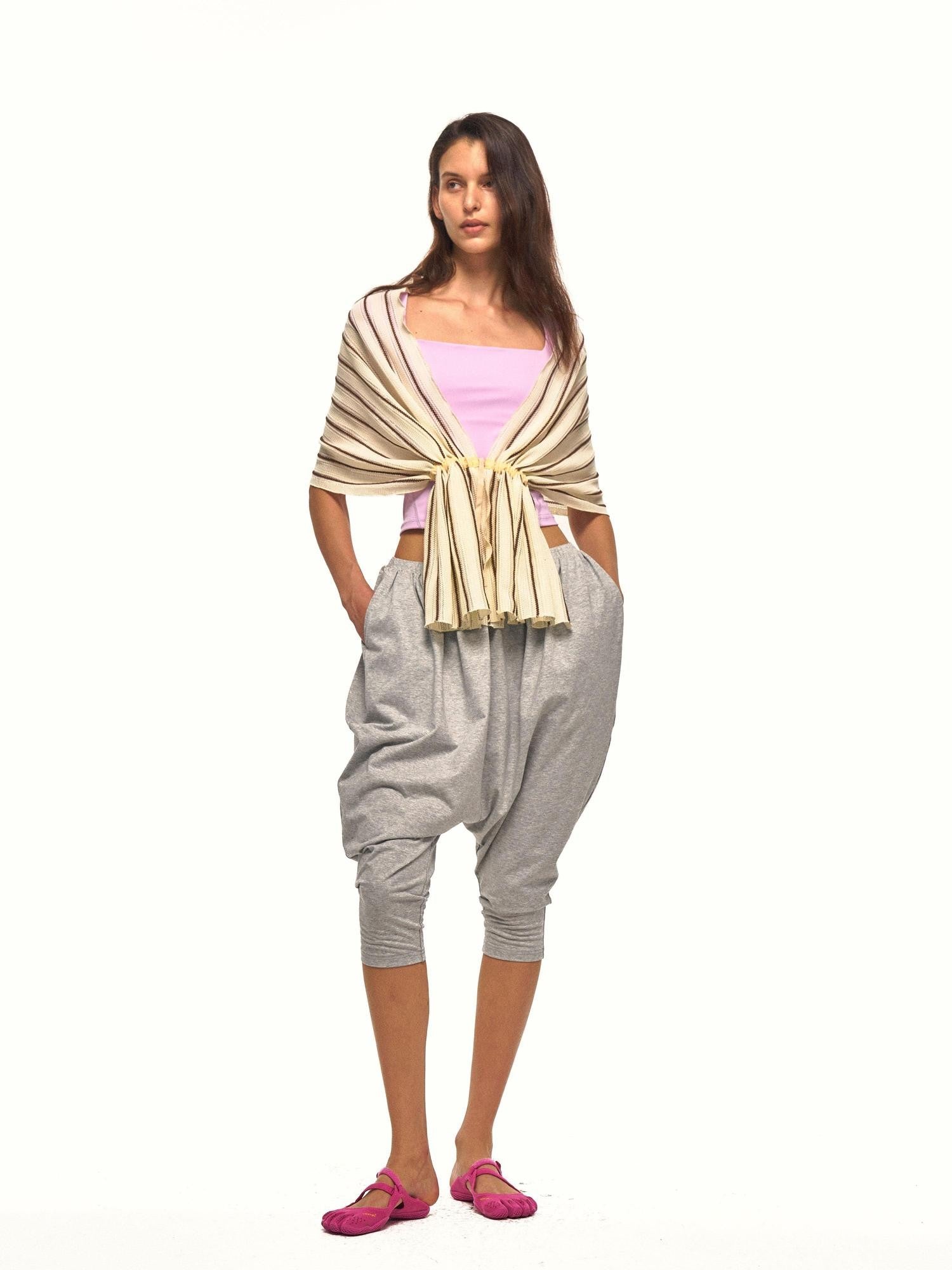 NyDkyel Striped Drawstring Gathered Draped Women&