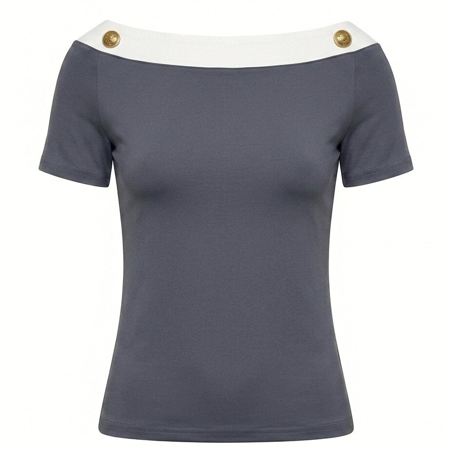 NyDkyel_Striped_Napoleon_Button_Bateau_Neck_Spliced_Women&