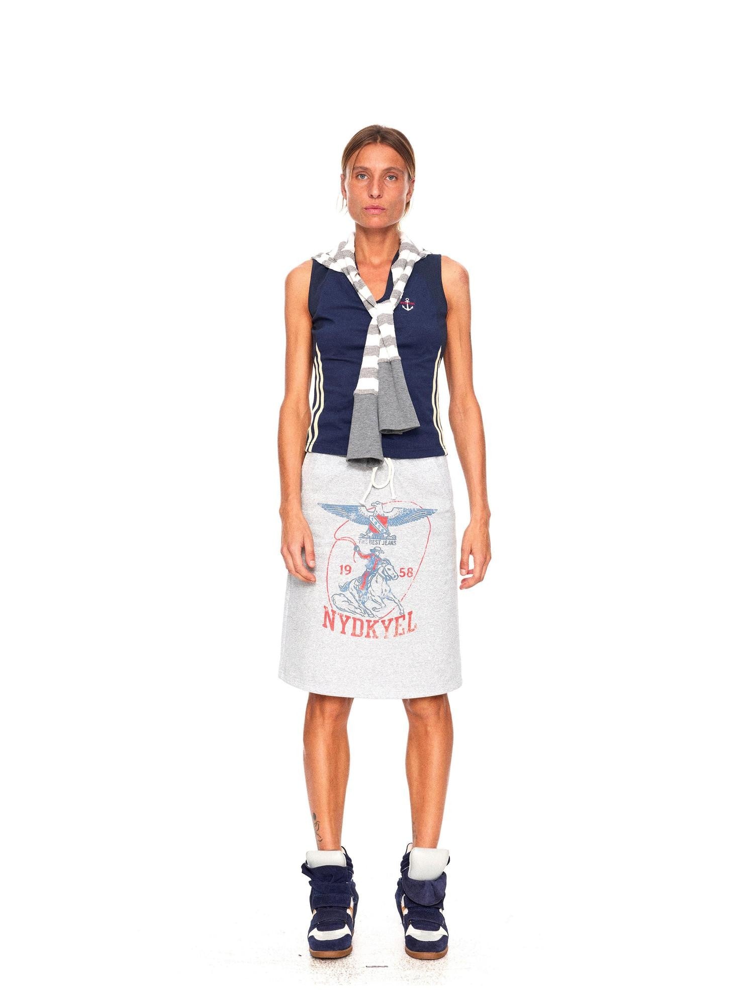 NyDkyel Vintage British Badge Knight Print Drawstring H Line Women&