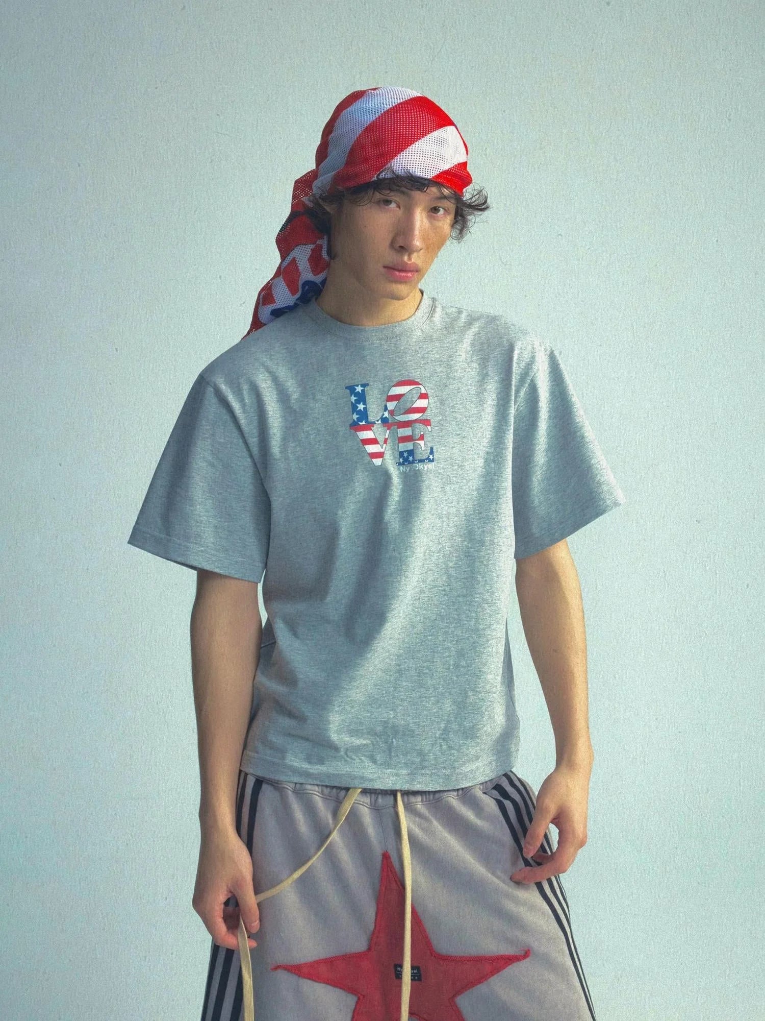 Vintage Washed Cotton Tee With Wide Shoulder Retro Fit