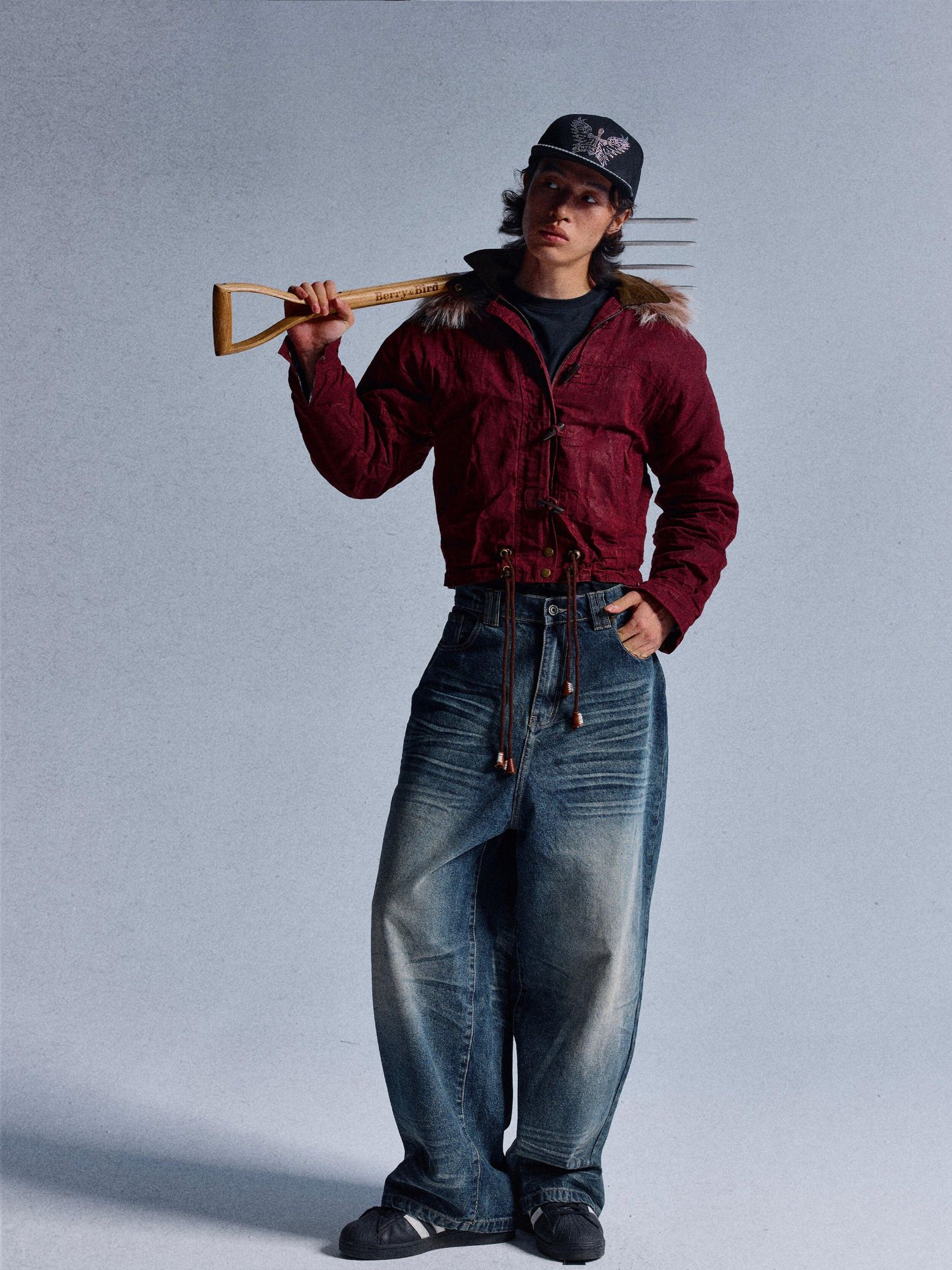 NyDkyel Waterproof Thick Cotton Filled Hooded High Waist British Unisex Puffer Jacket