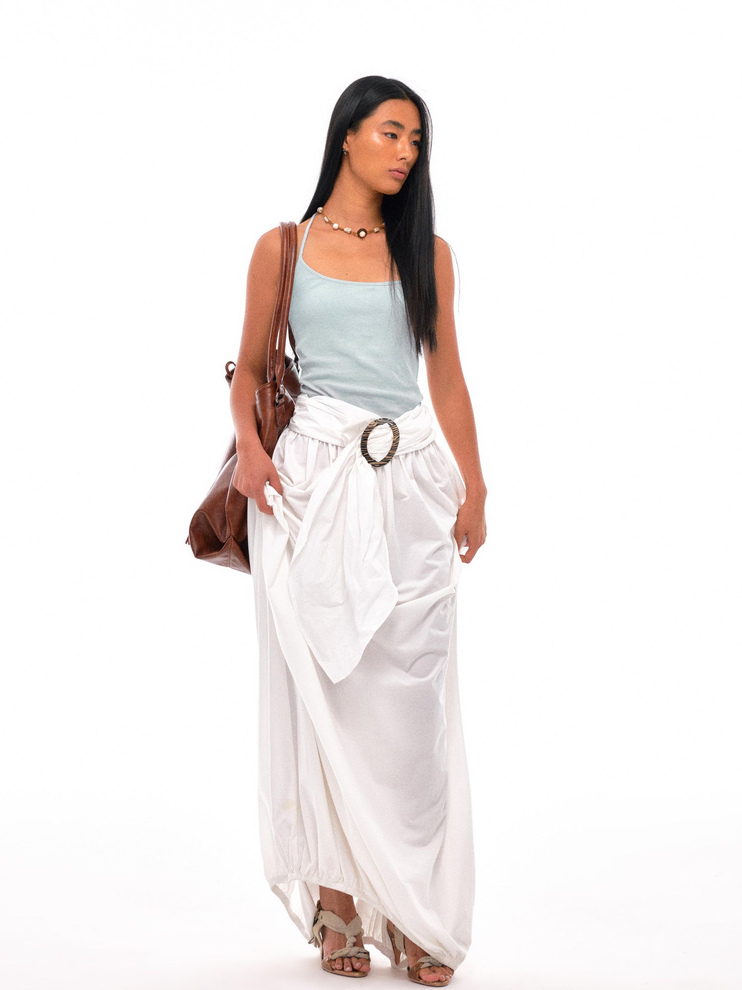 NyDkyel Y Back Cross Strap Strong Twist Ribbed Camisole