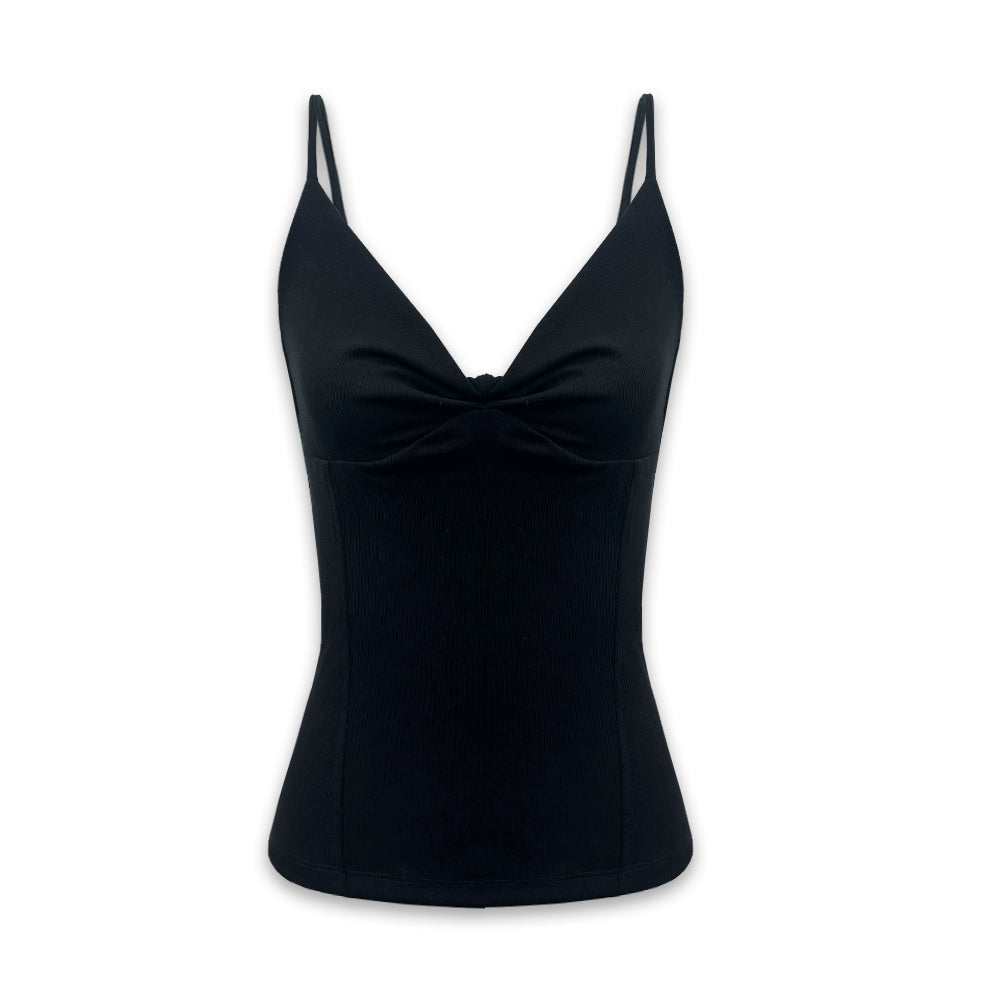 V-neck Twist Front Yoga Tank Top