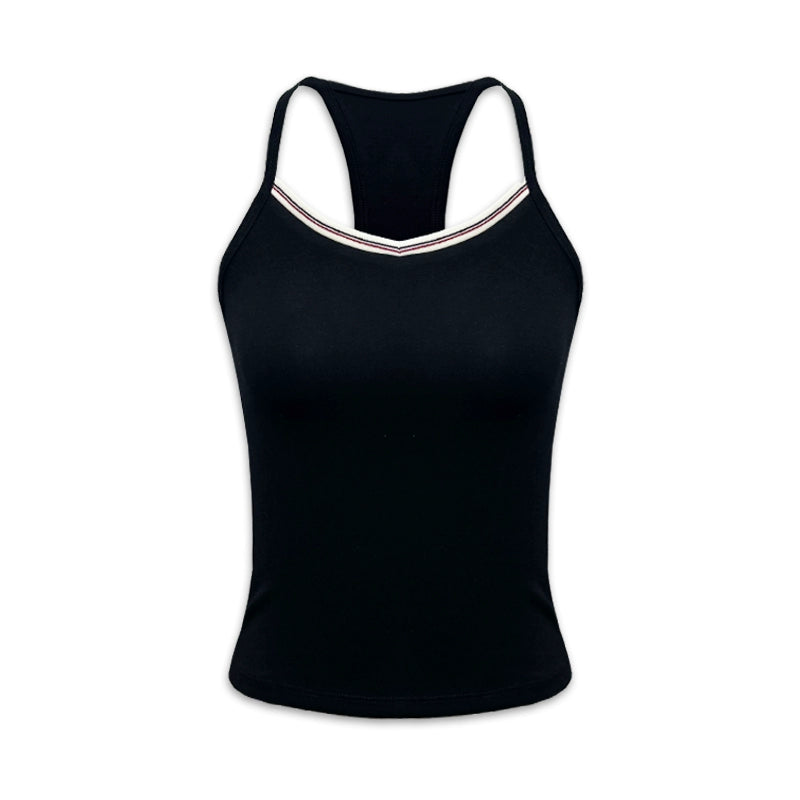 Contrast Stripe Fitted Tank