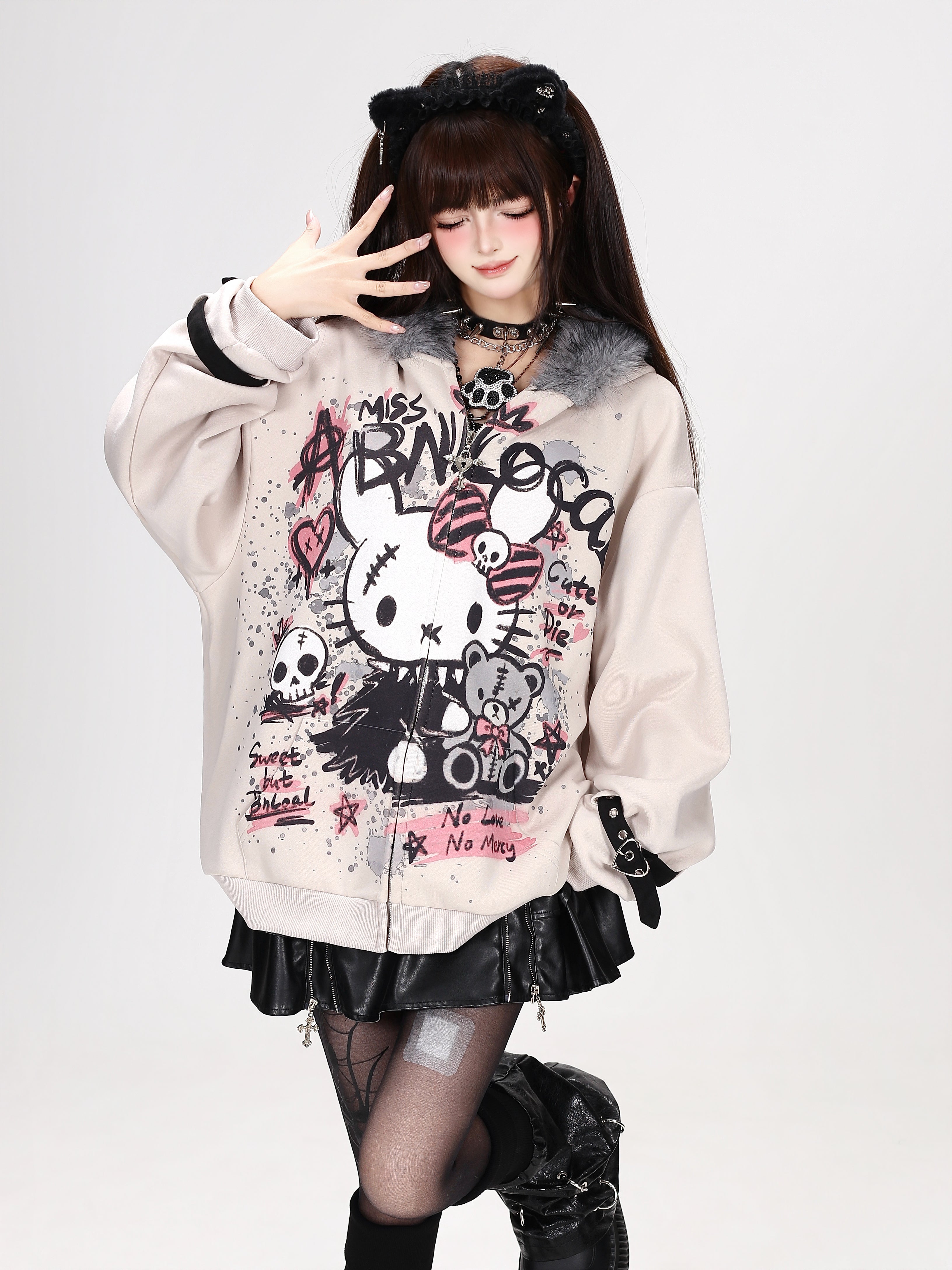 Crazy_Girl_Gothic_Rabbit_Fur_Collar_Punk_Loose_Women&