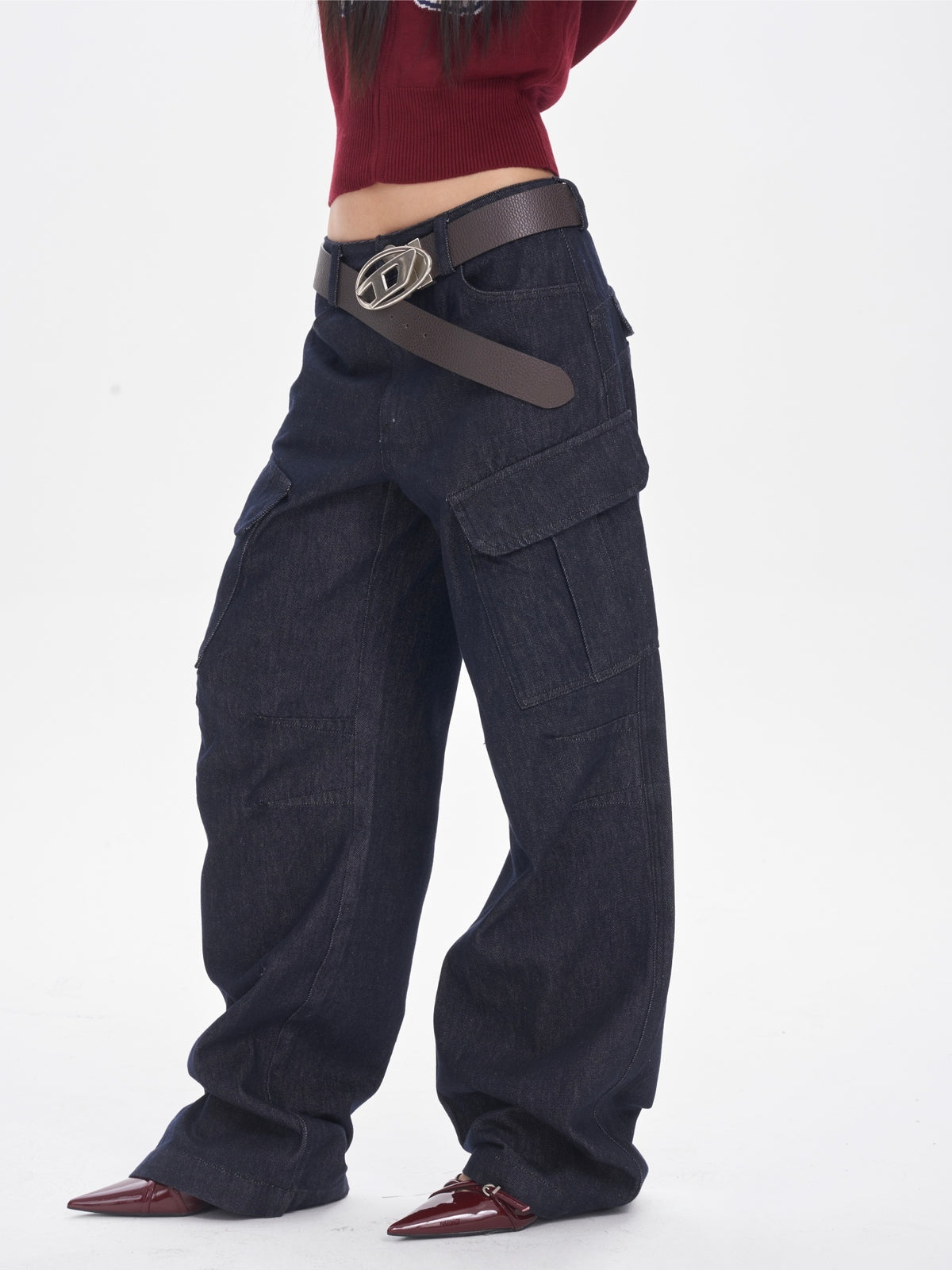 ONNASENSHI_Washed_Deep_Indigo_Pleated_Relaxed_Natural_Waist_Women&
