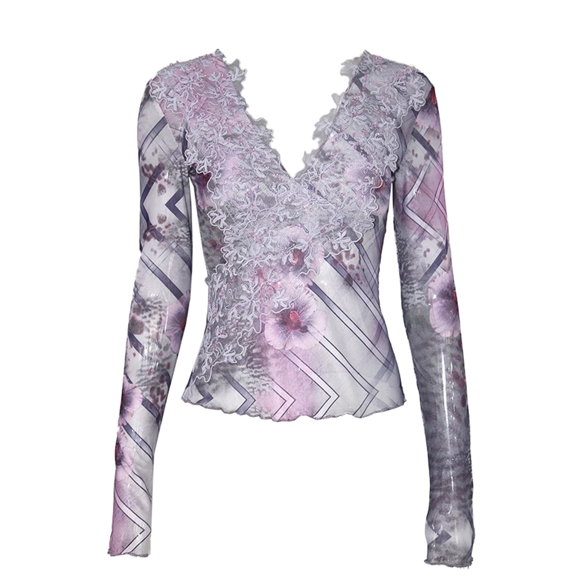 OPEN_AESTHETIC_Breathable_Lightweight_Vintage_Slim_V_Neck_Long_Sleeve_Lace_Women_Lilac_T-Shirt_MISSTT