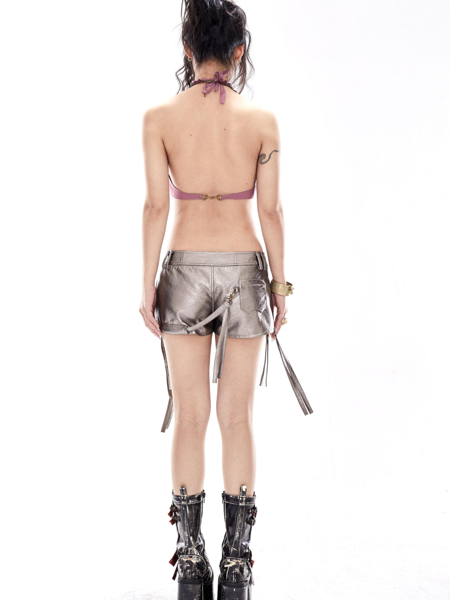 Update OPEN AESTHETIC Open Aesthetic Psychedelic Print Mesh Lace Trim Halter Bralette Set