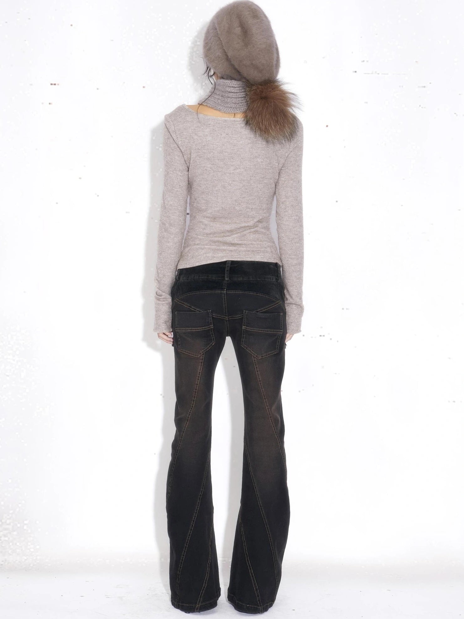 OPEN AESTHETIC Rhinestone Lace Slim Fit Cotton Jersey Knit Women Casual Cami Khaki T-Shirt