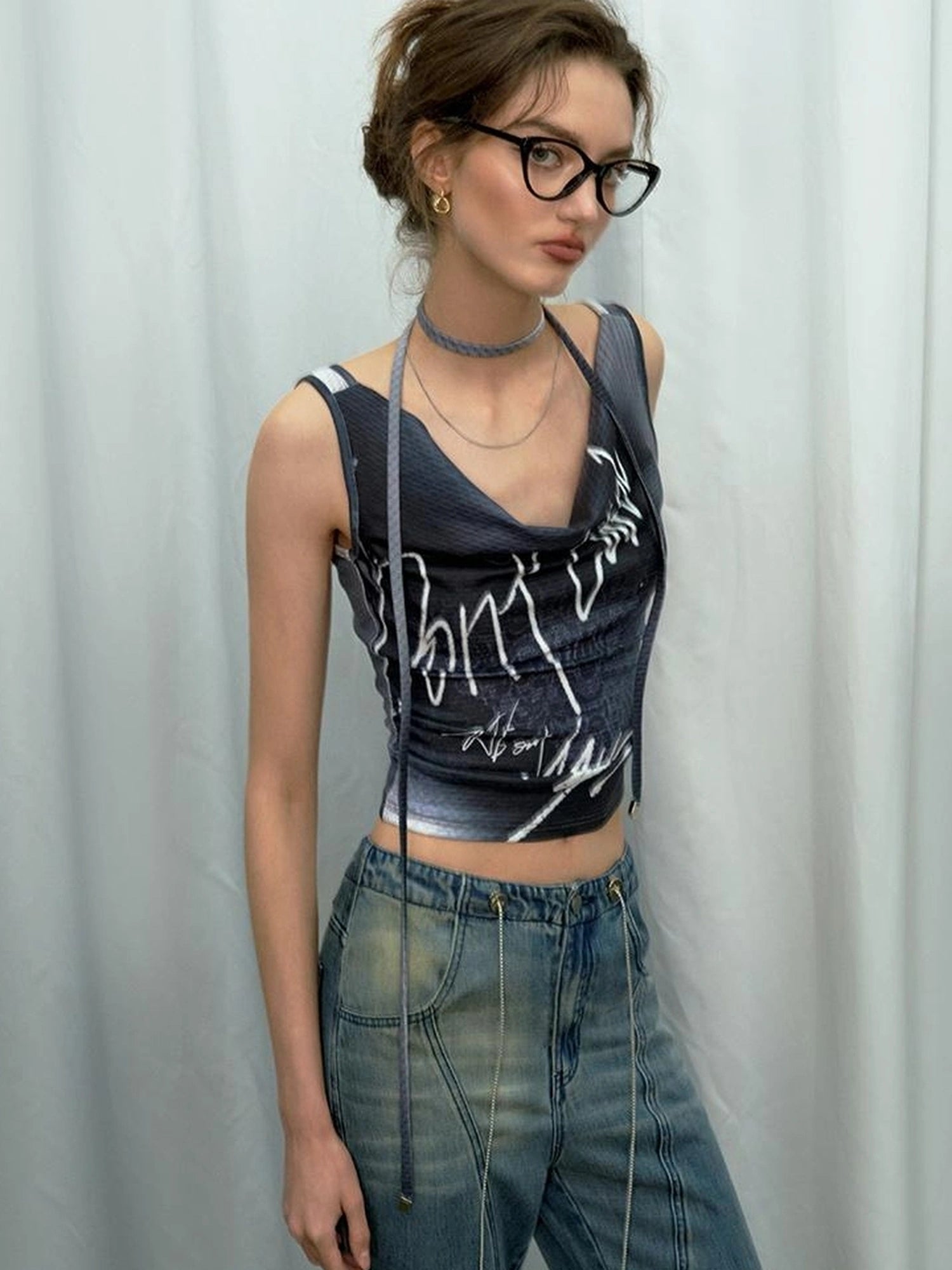 OfAkiva Airflow Washed Ombre Cool Touch Wide Leg Jeans