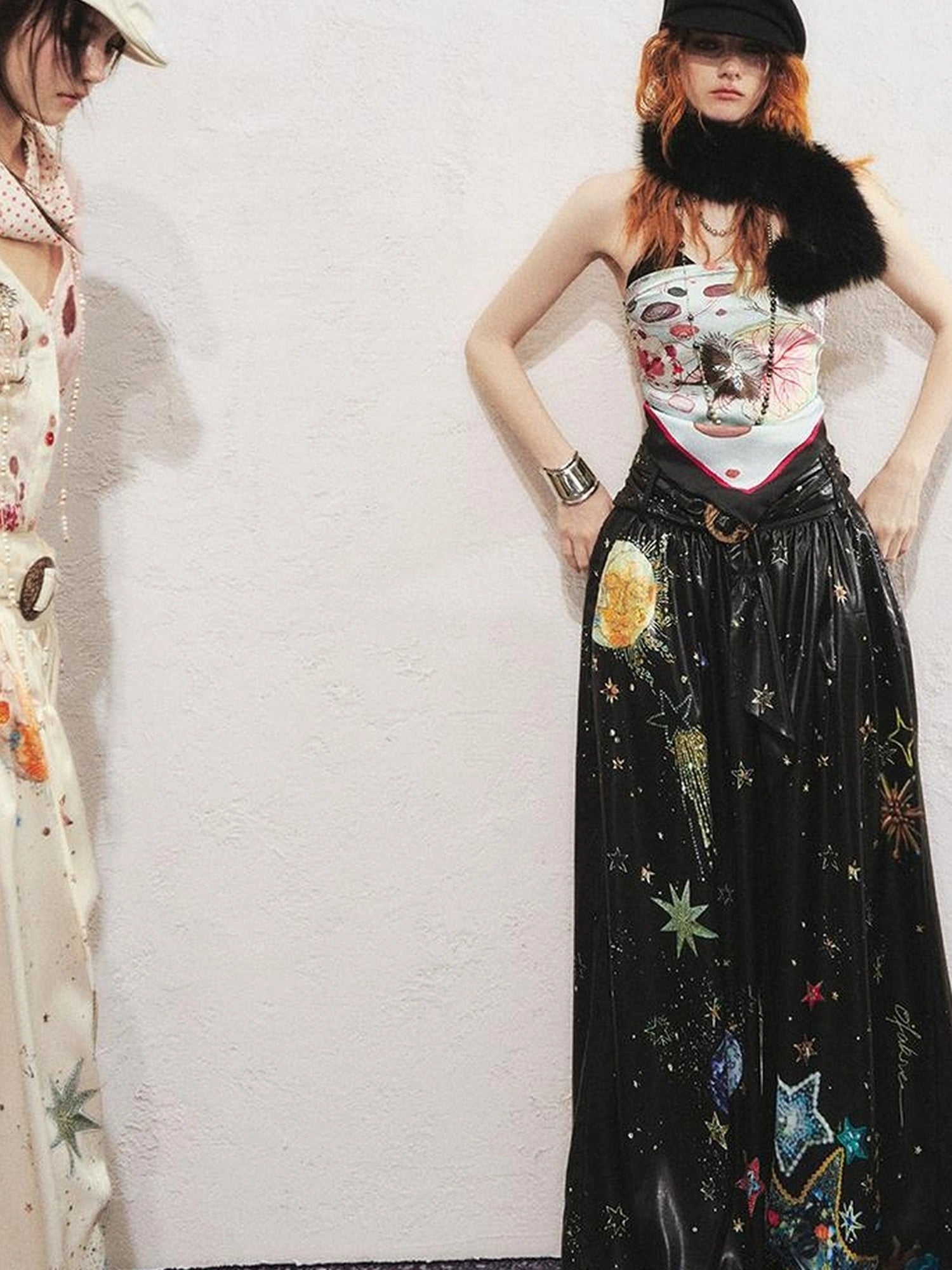 OfAkiva Akiva Bountiful Begonia Kitten Silk Scarf