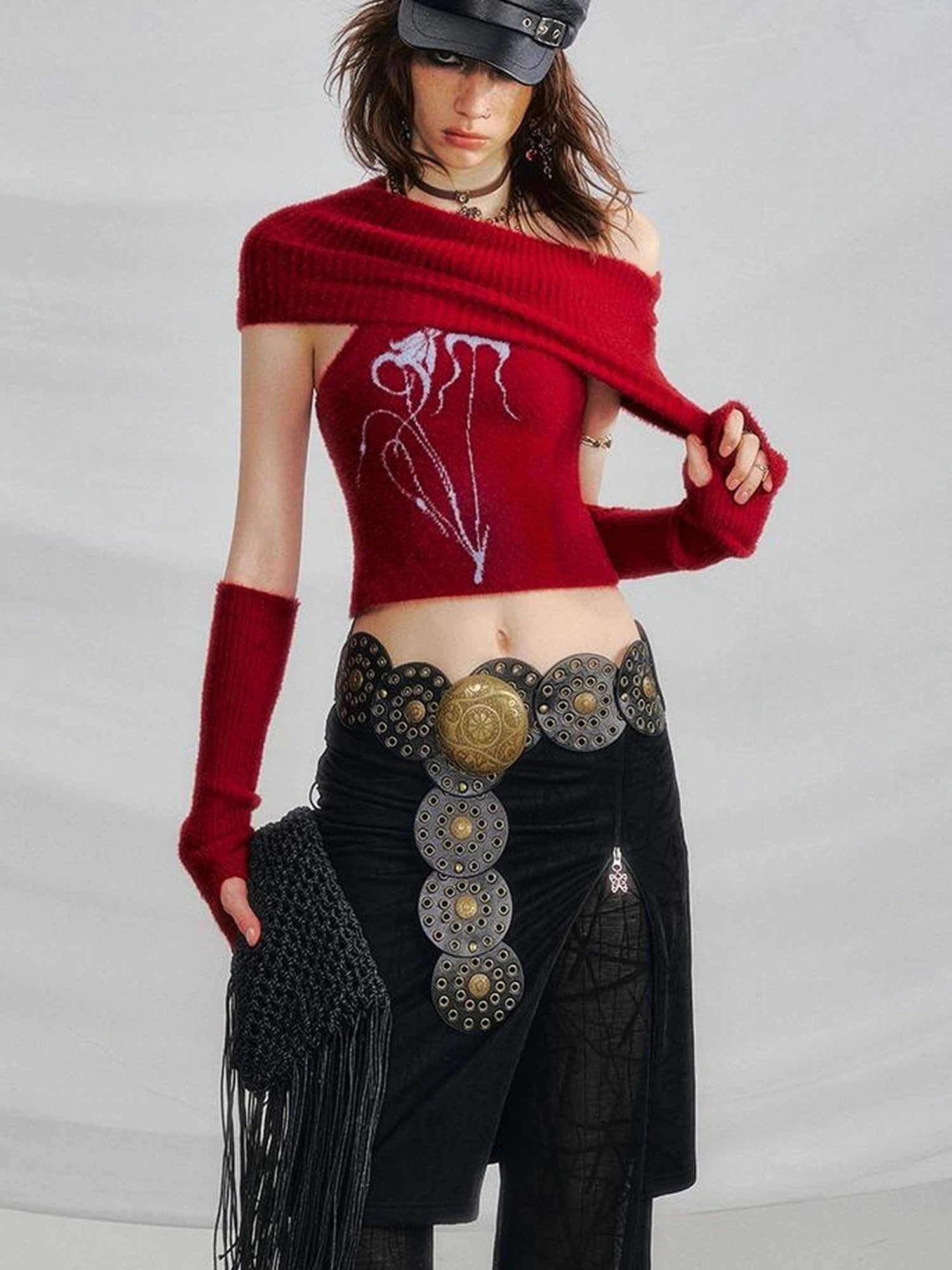 OfAkiva Akiva Orchid Valley Sleeveless Knit Vest