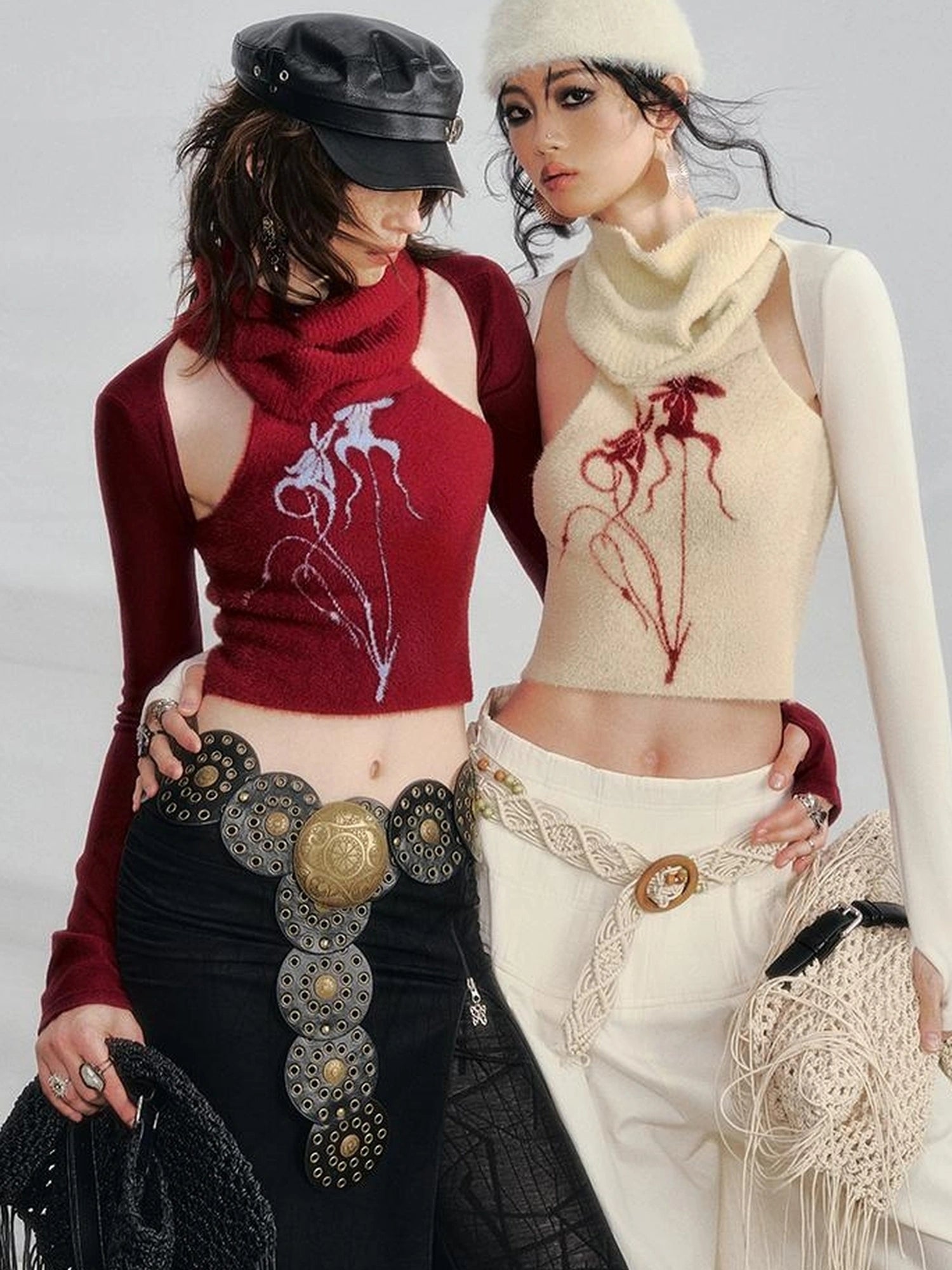 OfAkiva Akiva Orchid Valley Sleeveless Knit Vest