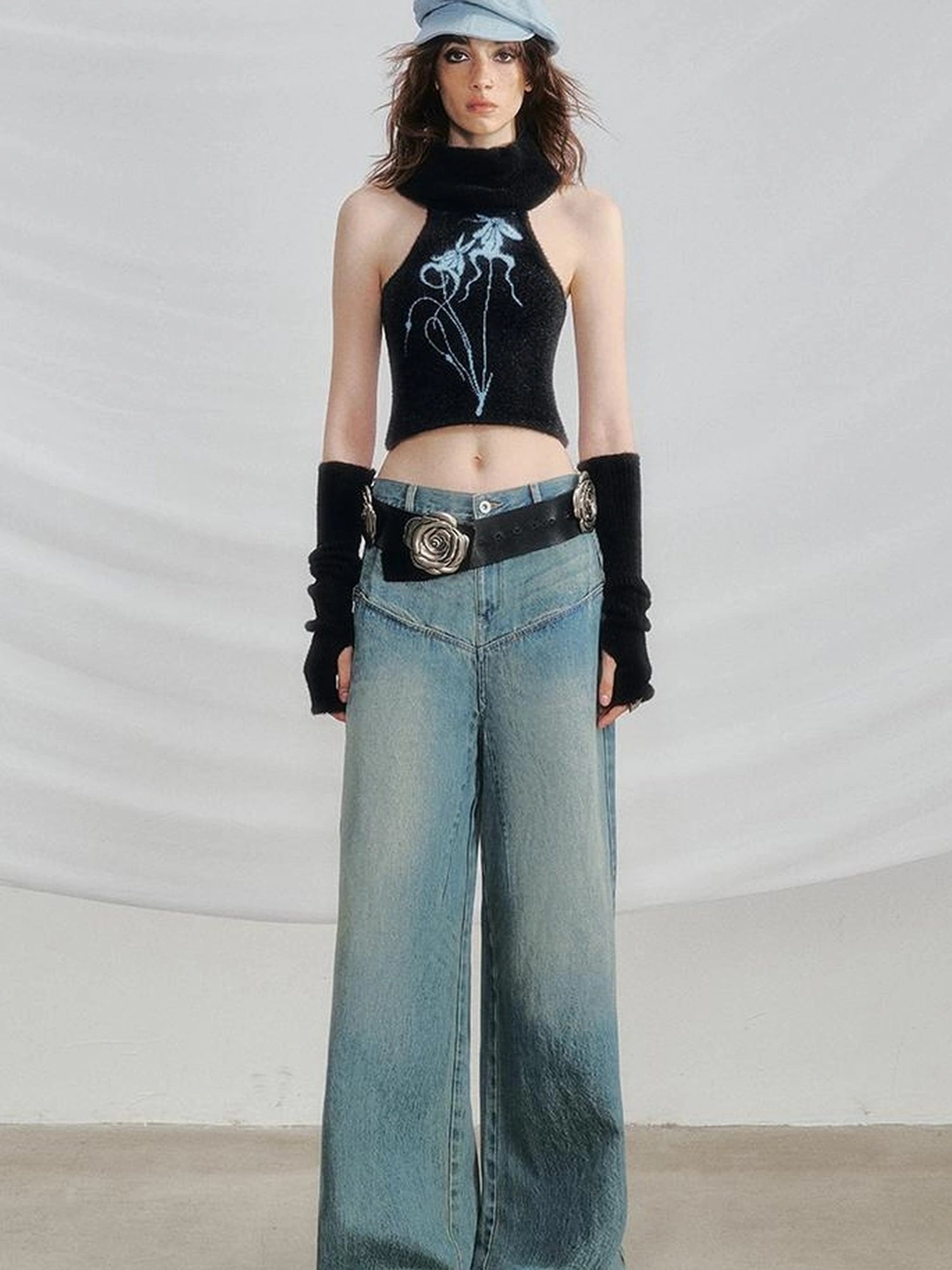 OfAkiva Akiva Orchid Valley Sleeveless Knit Vest