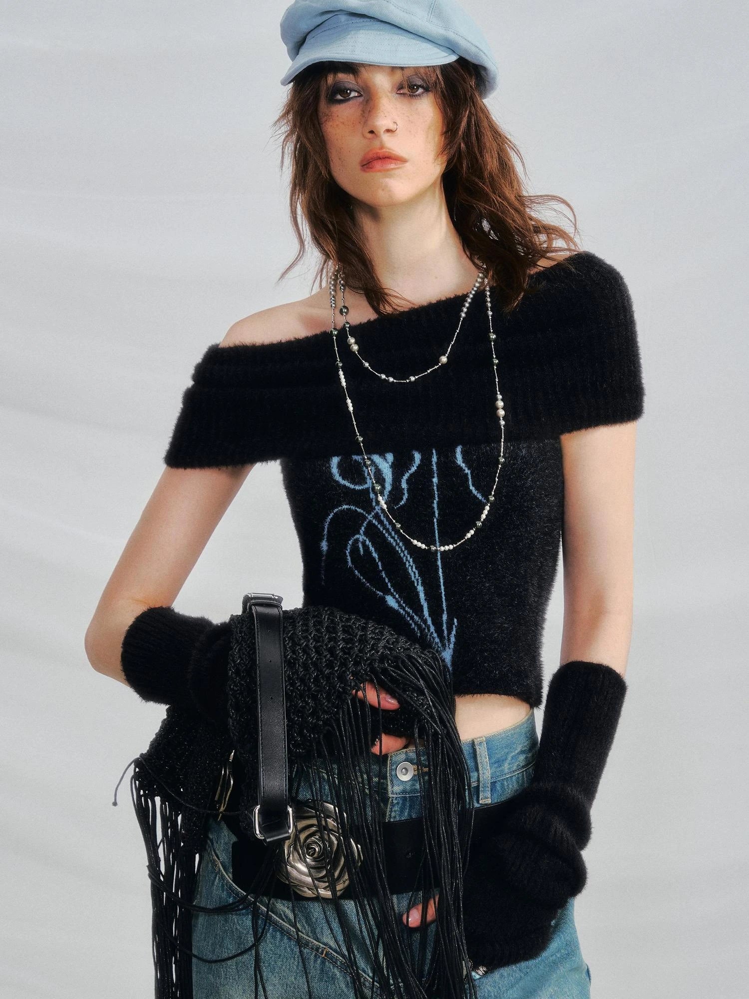 OfAkiva Akiva Orchid Valley Sleeveless Knit Vest