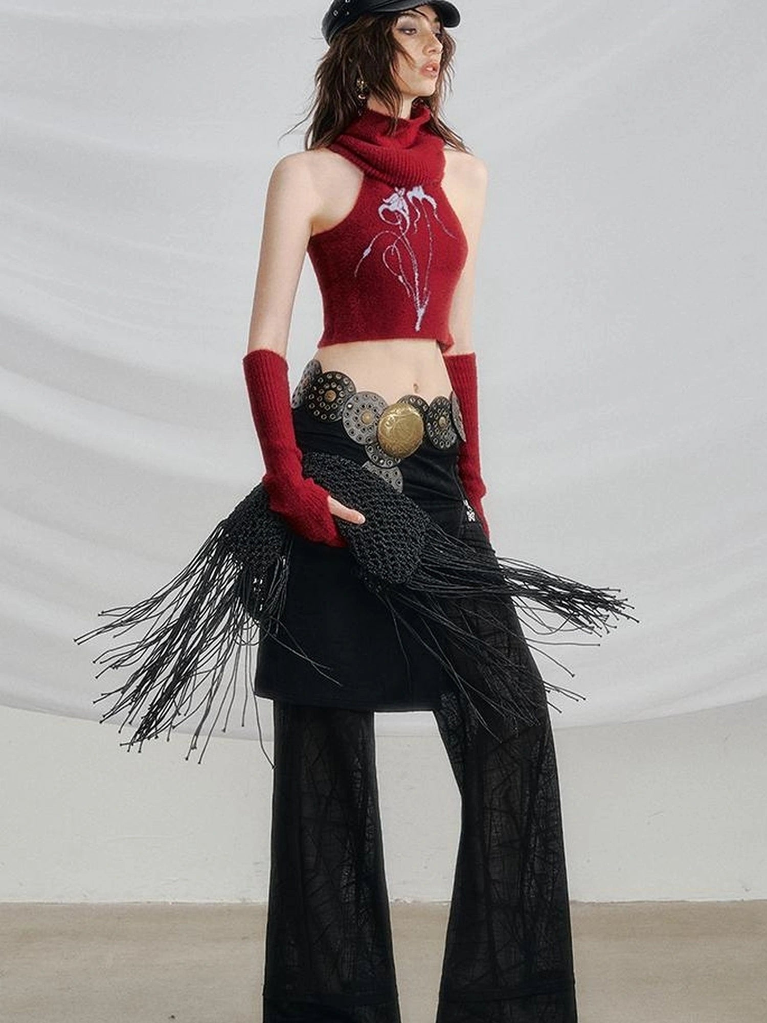 OfAkiva Akiva Orchid Valley Sleeveless Knit Vest