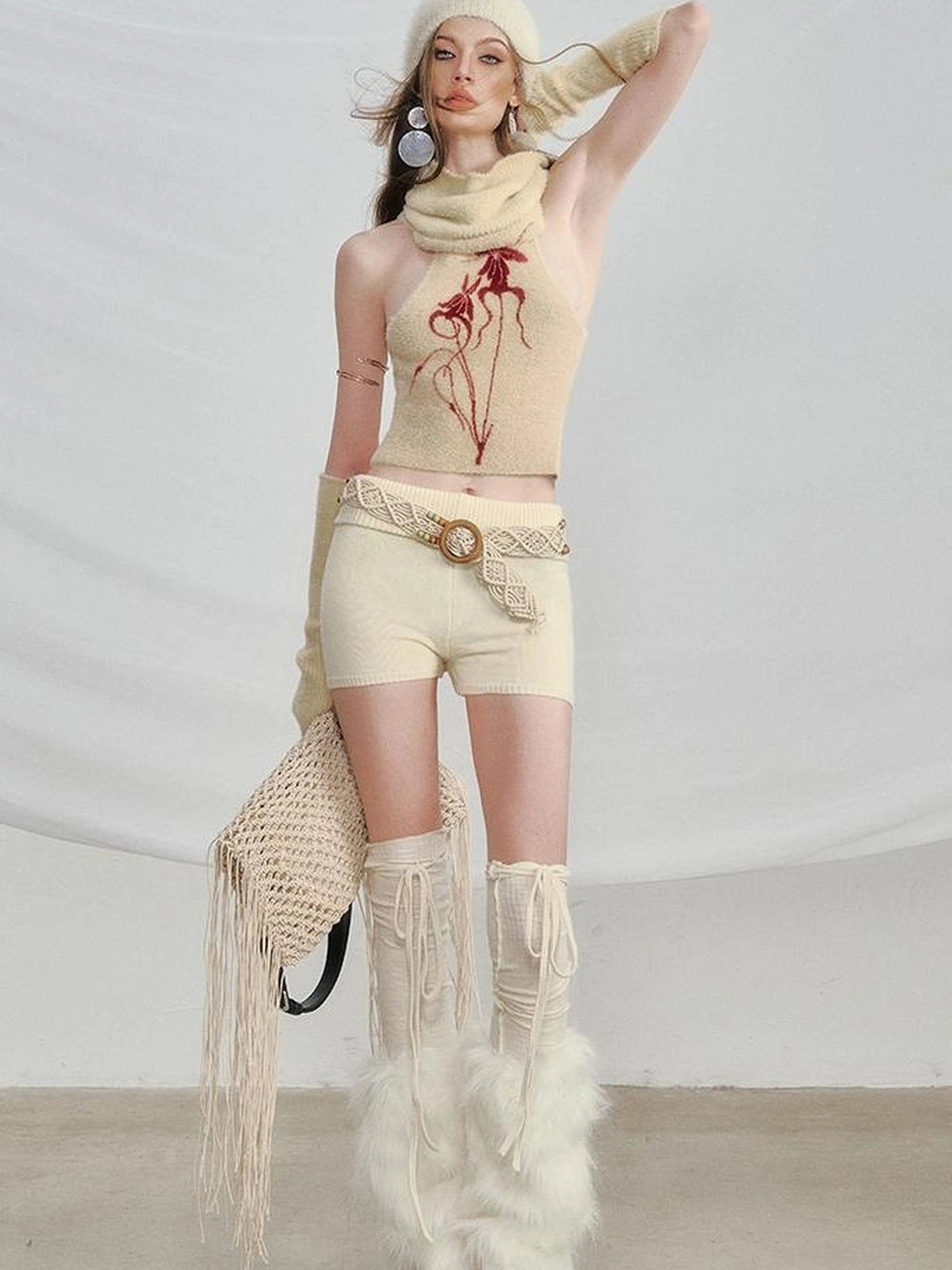 OfAkiva Akiva Orchid Valley Sleeveless Knit Vest