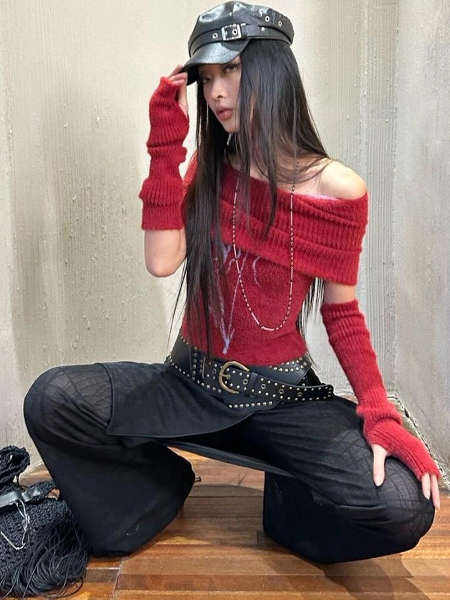 OfAkiva Akiva Orchid Valley Sleeveless Knit Vest