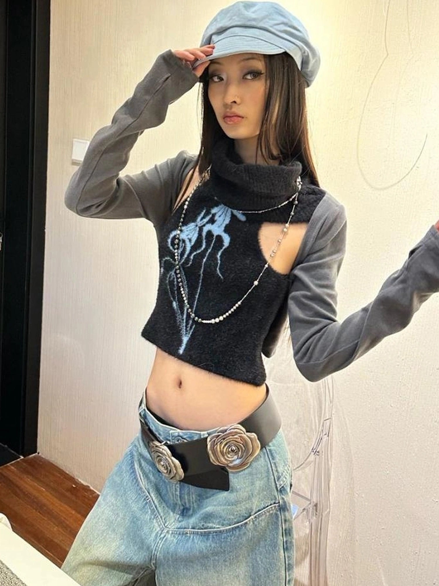 OfAkiva Akiva Orchid Valley Sleeveless Knit Vest